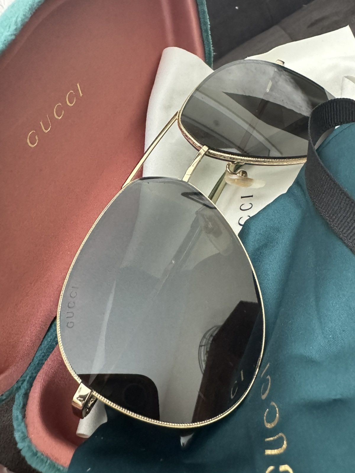 Gucci Gucci Aviator Glasses Size ONE SIZE - 5 Thumbnail