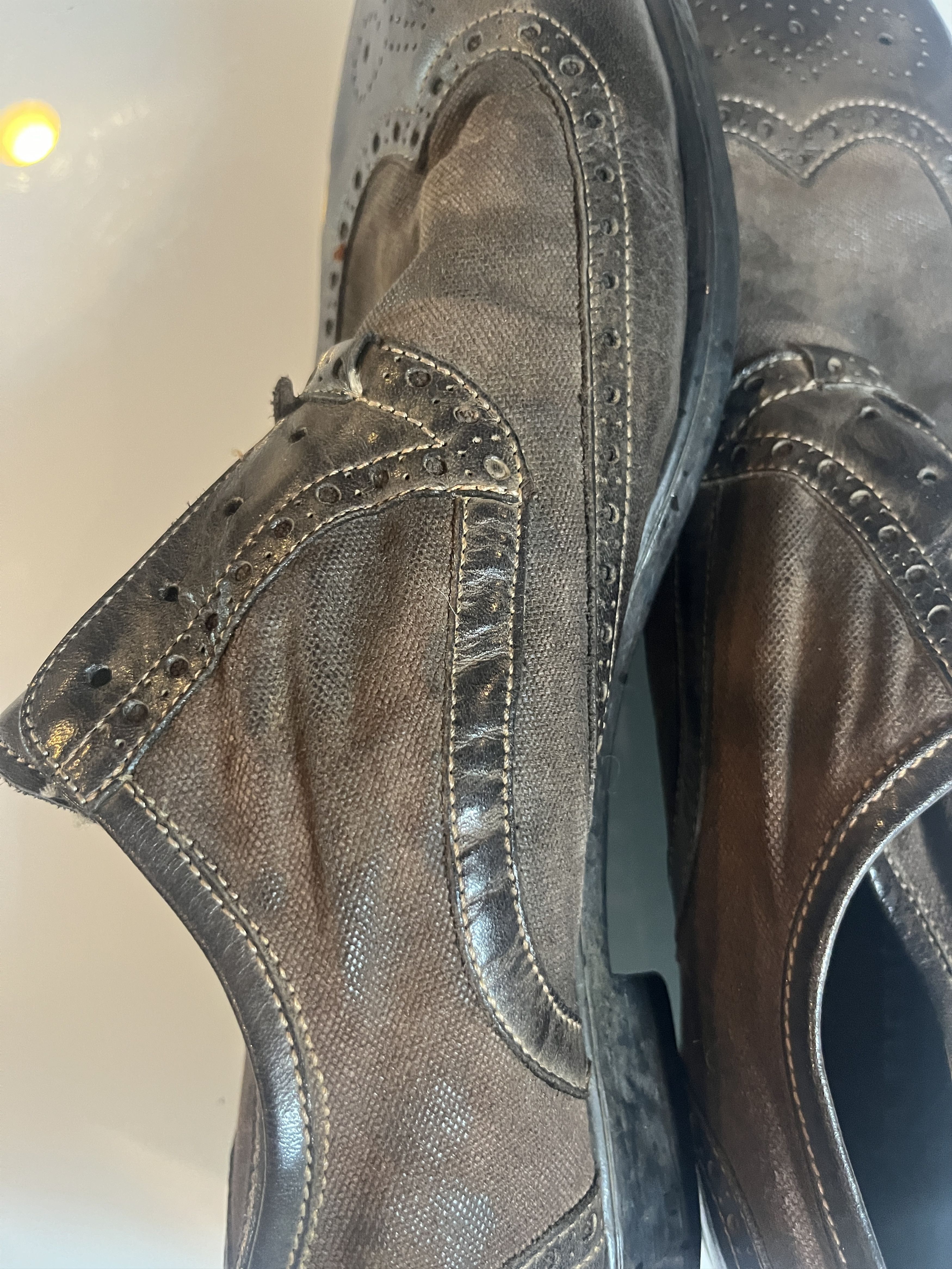 John Varvatos Varvatos Made in Italy Wingtip Laceless Brogue Style 1364 Size US 11 / EU 44 - 9 Thumbnail