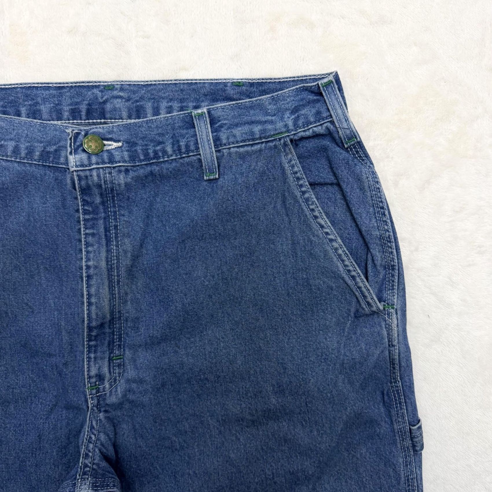 Vintage VINTAGE OshKosh B'gosh Carpenter Jeans Mens 32x30 Blue Denim Relaxed Straight Workwear Jeans Mens 32 Blue Denim Relaxed Straight Workwear Size US 32 / EU 48 - 2 Thumbnail