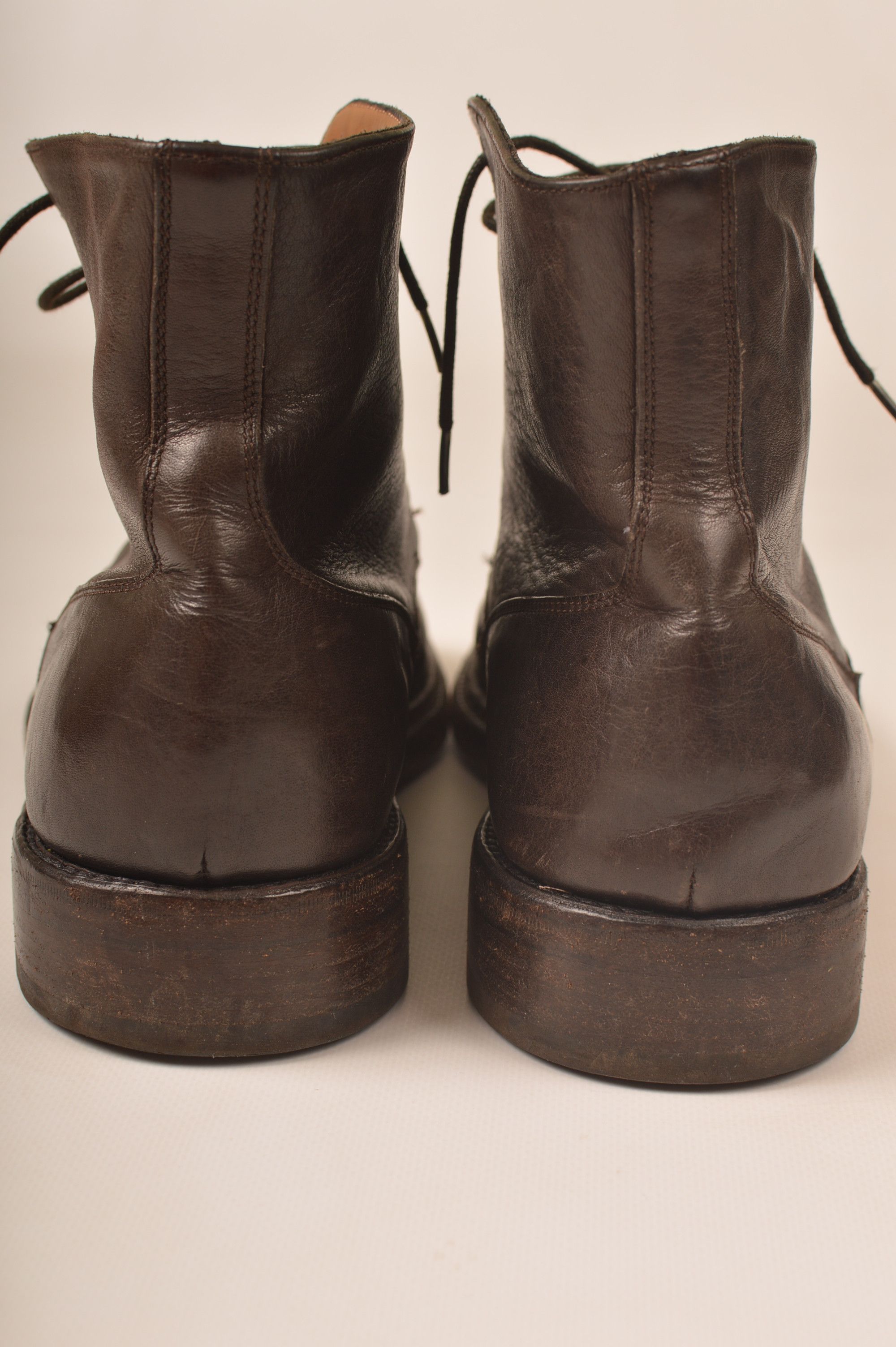 Barracuda Barracuda Brown Leather Combat Boots Size US 12 / EU 45 - 4 Thumbnail