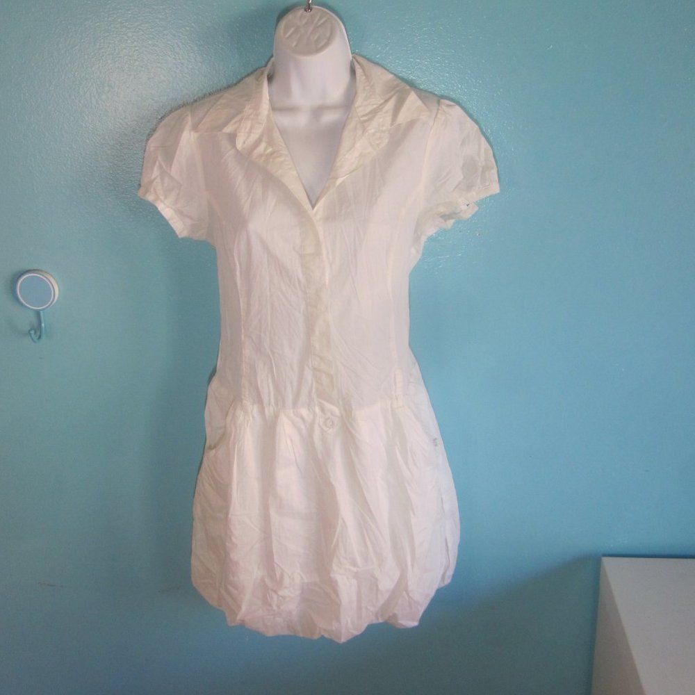 New Look Good Look Paris White Cotton Dress NWT Size M Size M / US 6-8 / IT 42-44 - 6 Thumbnail