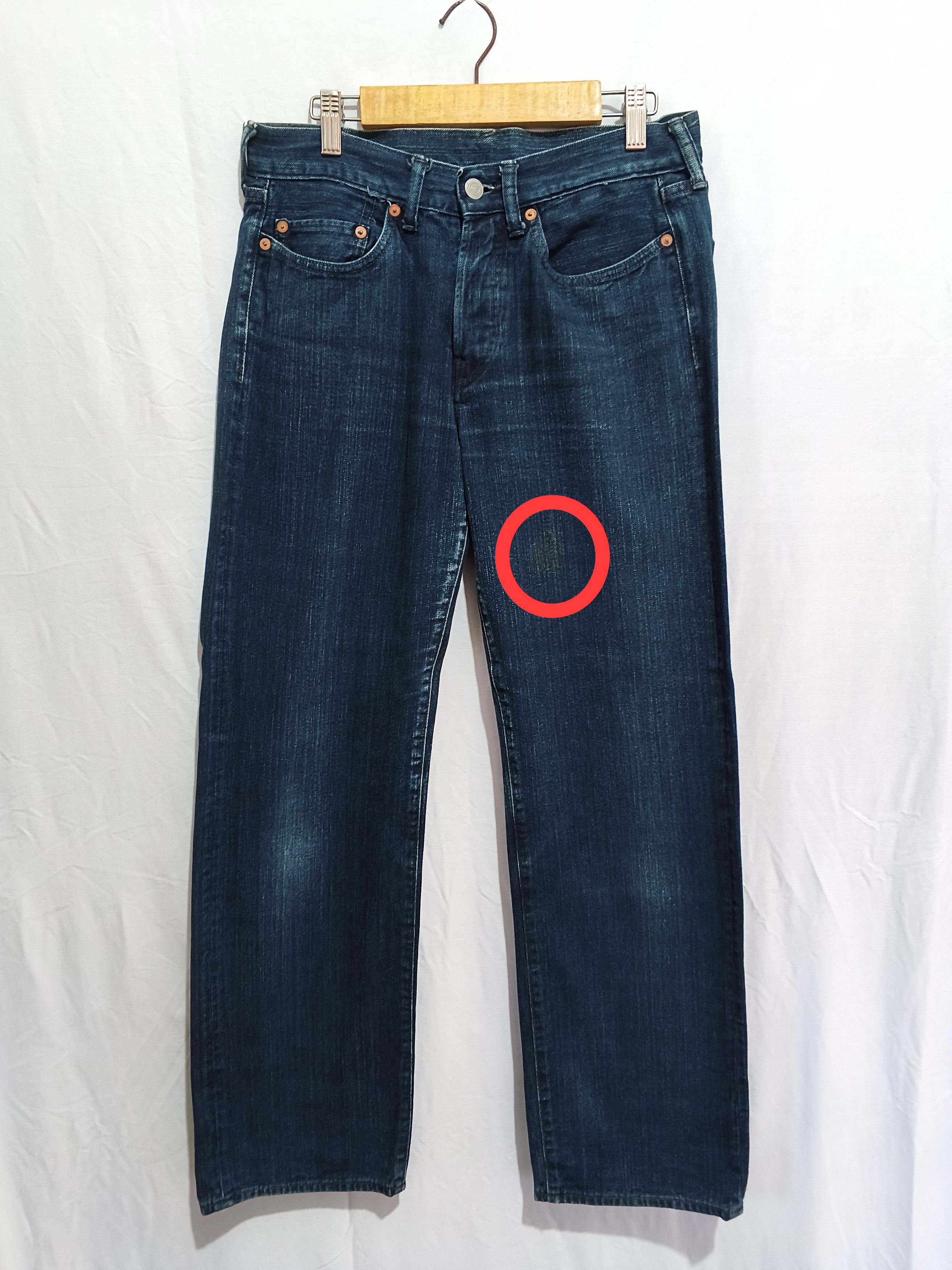 45rpm 🔥Vintage Archival 00s 45Rpm Blue Indigo Buttonfly Jeans Size US 29 - 13 Thumbnail