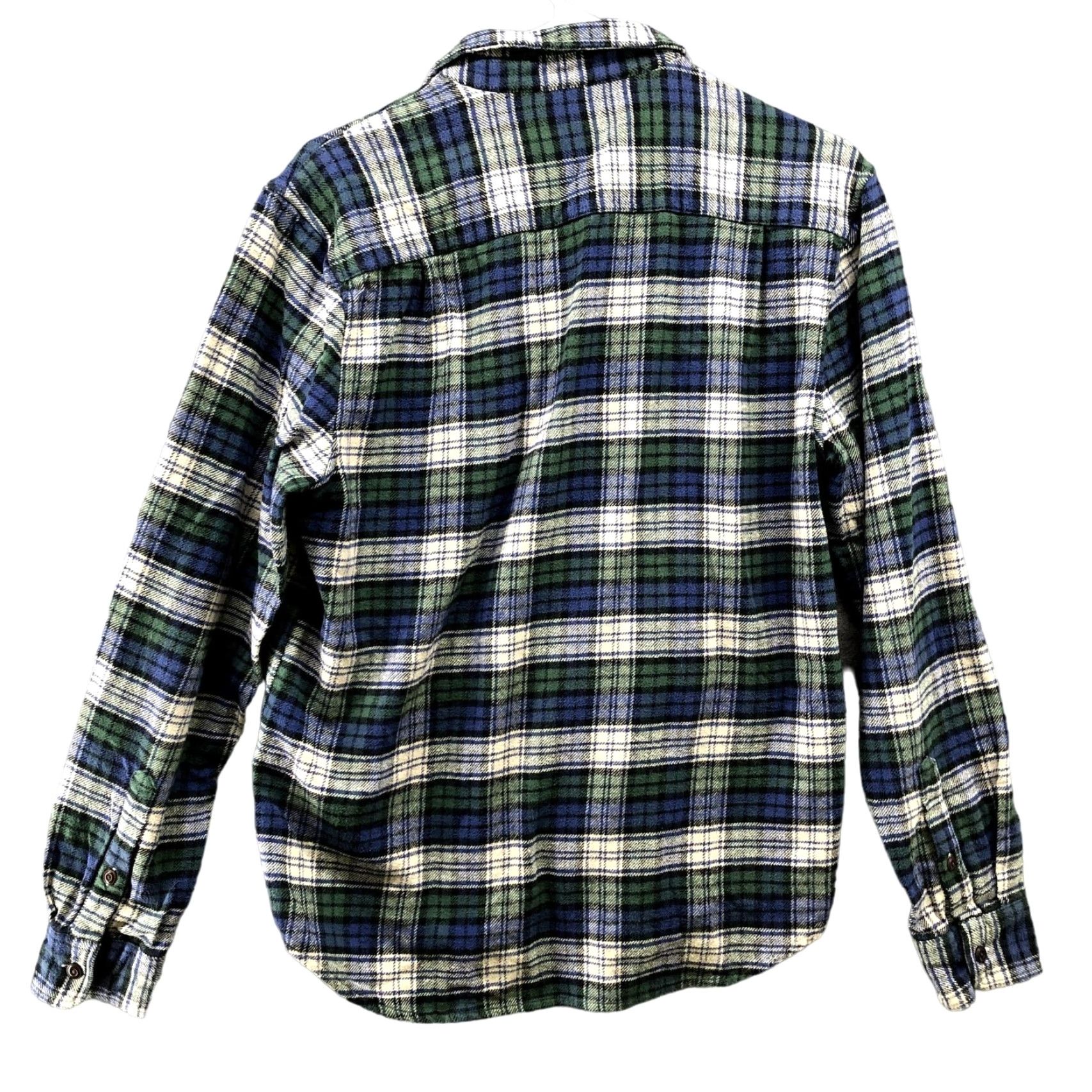 Lucky Brand Lucky Brand Flannel Shirt Mens M Button-Up Casual Workwear Plaid Green Blue White 90s Western Style Mens Size US M / EU 48-50 / 2 - 2 Thumbnail