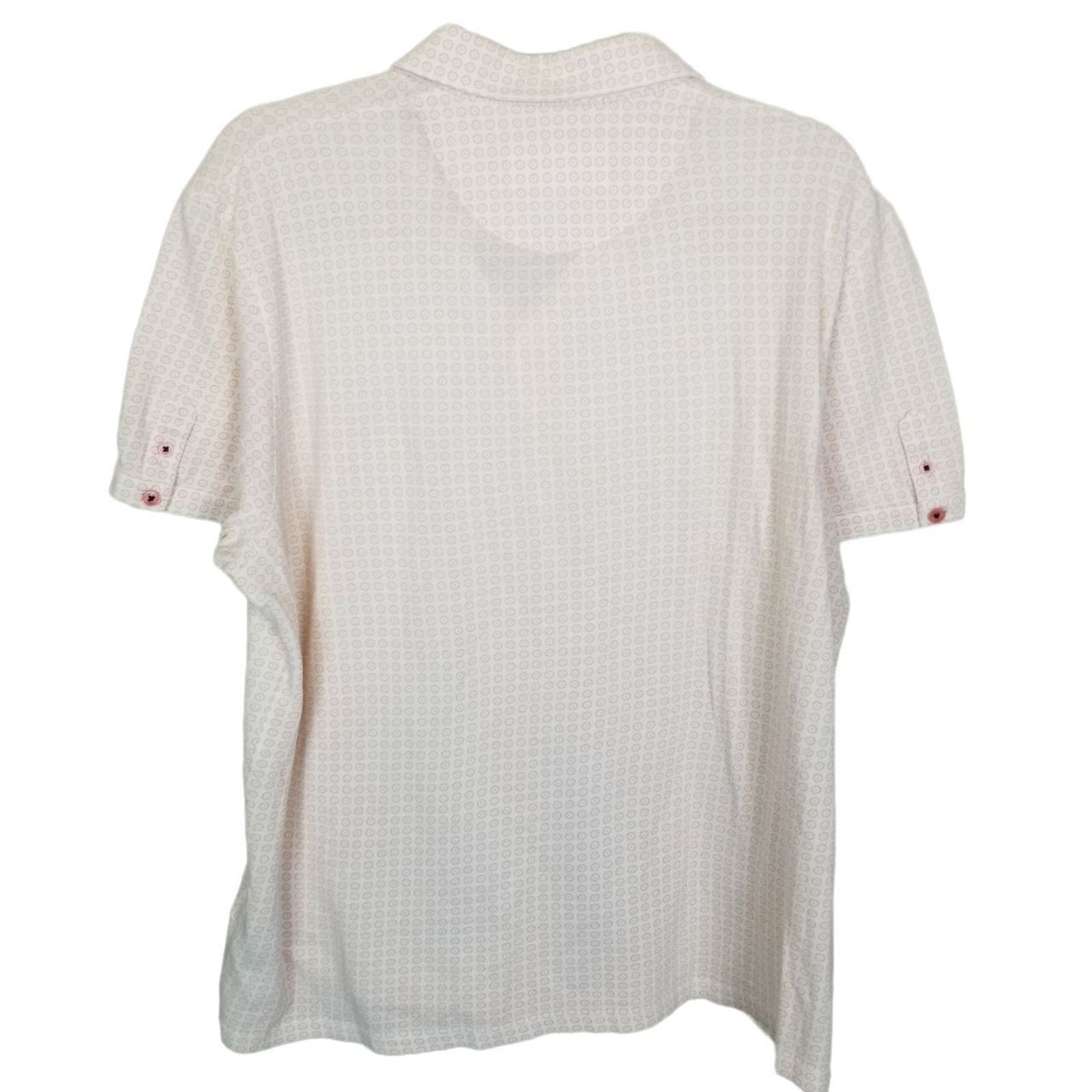 Ted Baker Ted Baker Mens Geometric Polo Shirt Size 4 Large Preppy Size US L / EU 52-54 / 3 - 9 Thumbnail
