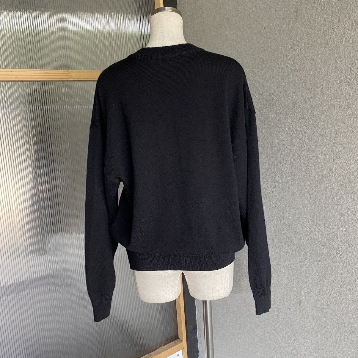 Balenciaga BALENCIAGA Black Logo Knit Cardigan. Size M / US 6-8 / IT 42-44 - 9 Thumbnail
