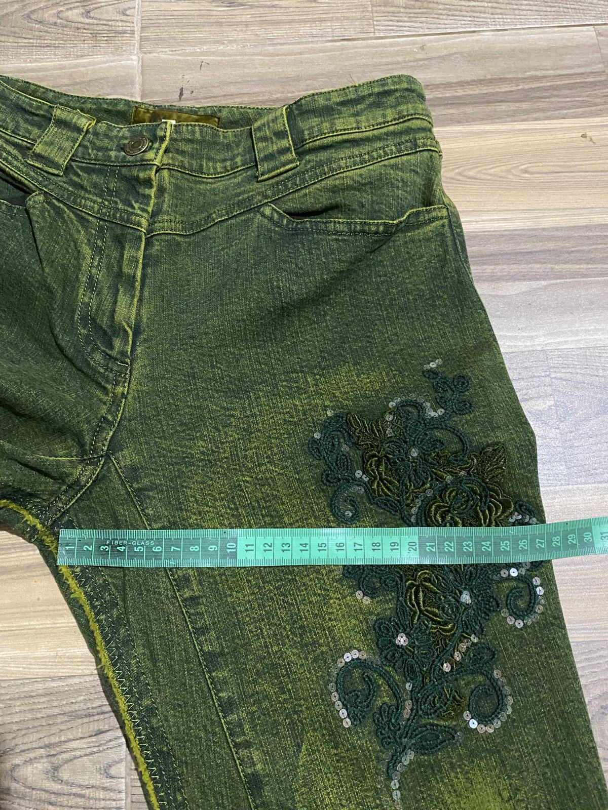 Japanese Brand JAPANESE BRAND FLARED FLOWERS JEANS Size 42" / US 20 - 12 Thumbnail