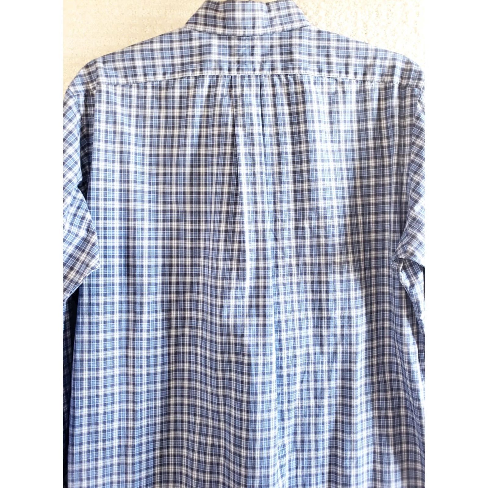 Ralph Lauren Ralph Lauren Mens Shirt Large Blue Plaid Classic Fit Performance Button Up Shirt Size US L / EU 52-54 / 3 - 6 Thumbnail