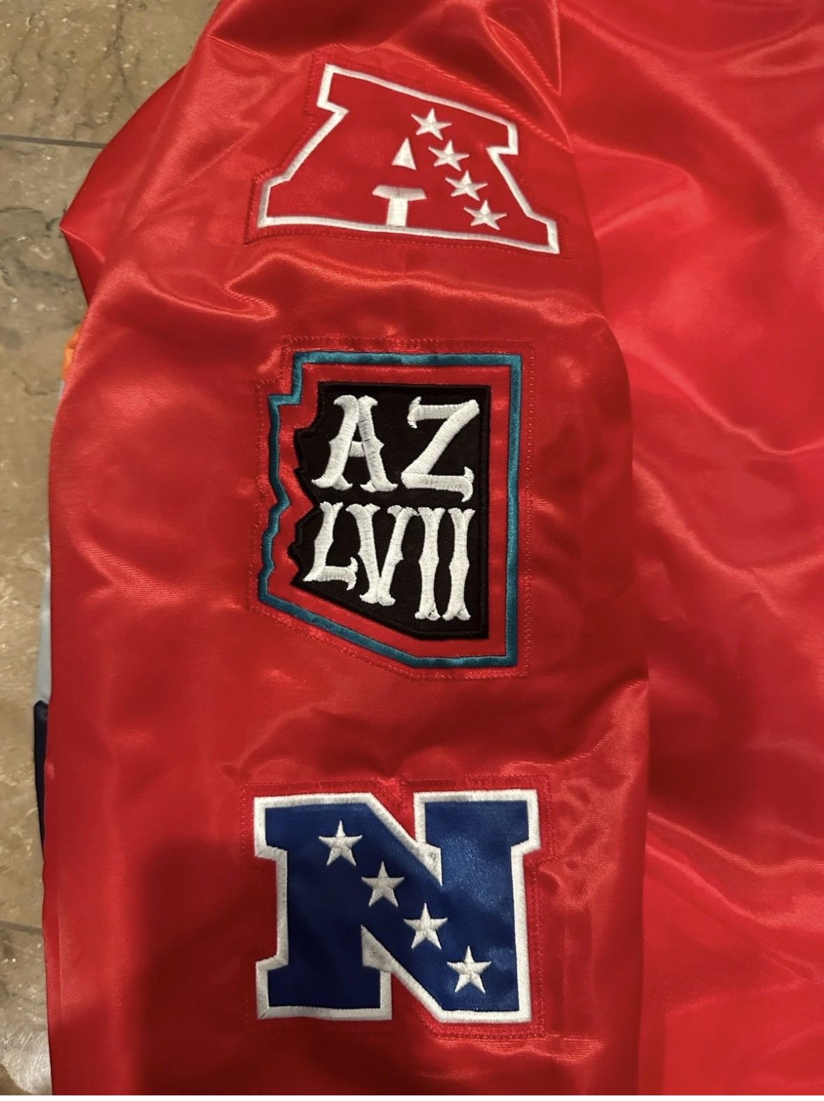 Starter Starter Super Bowl LVII Satin Bomber Jacket XL Size US XL / EU 56 / 4 - 7 Thumbnail