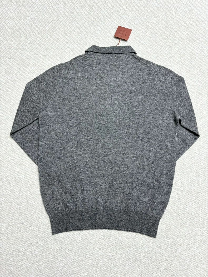 Loro Piana LORO PIANA Long sleeve polo shirt Size US XL / EU 56 / 4 - 2 Thumbnail