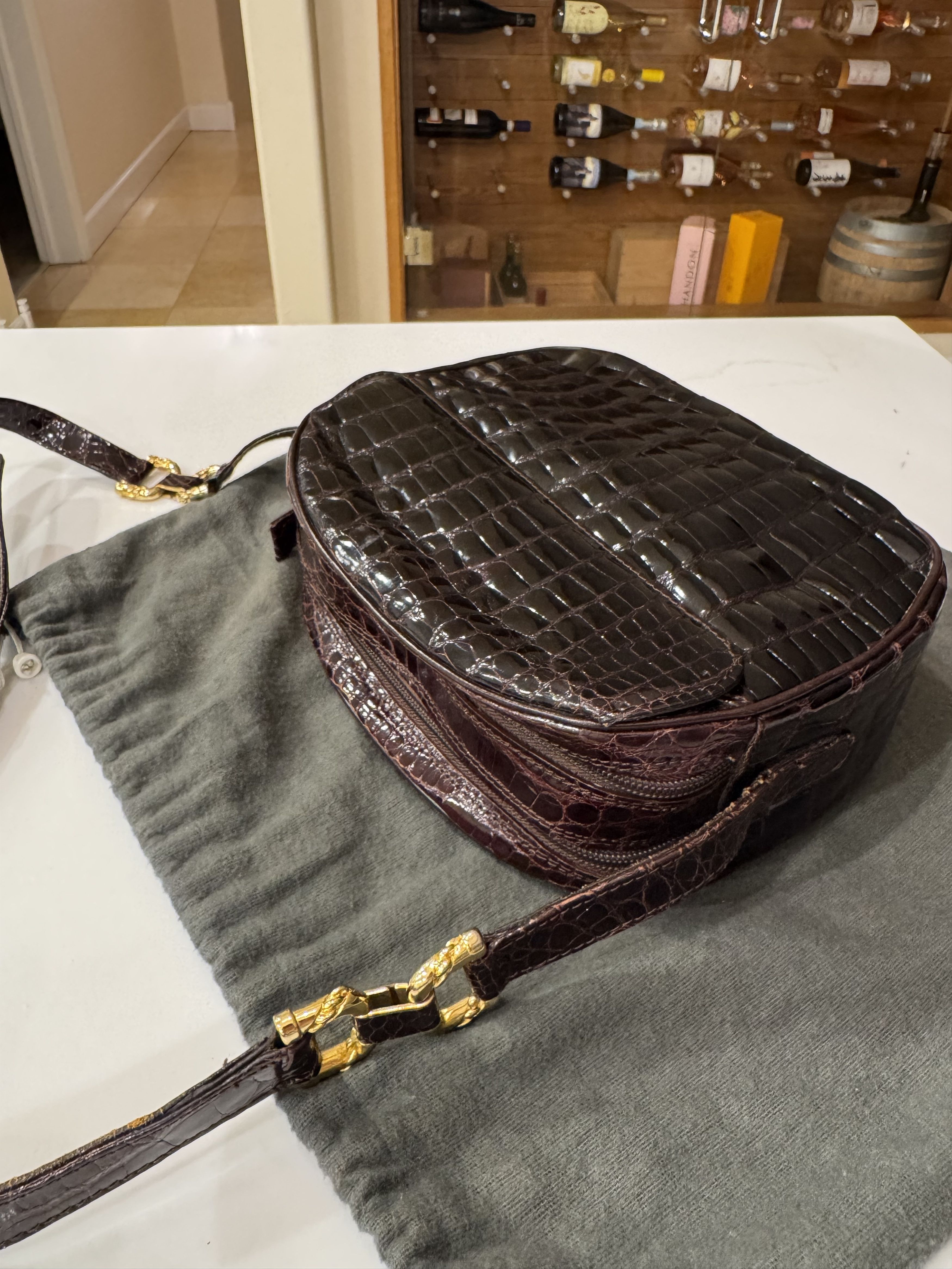 Stefano Bravo Genuine Alligator Crossbody Bag