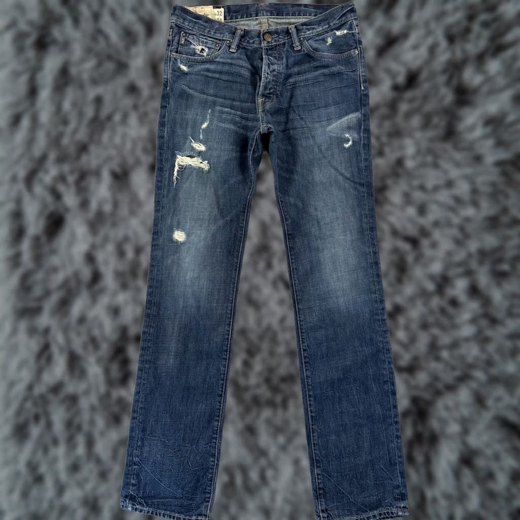 Abercrombie & Fitch VINTAGE Abercrombie & Fitch Jeans Mens 32x34 Blue Straight Button Fly Denim Distress Y2K Size US 32 / EU 48 - 1 Thumbnail