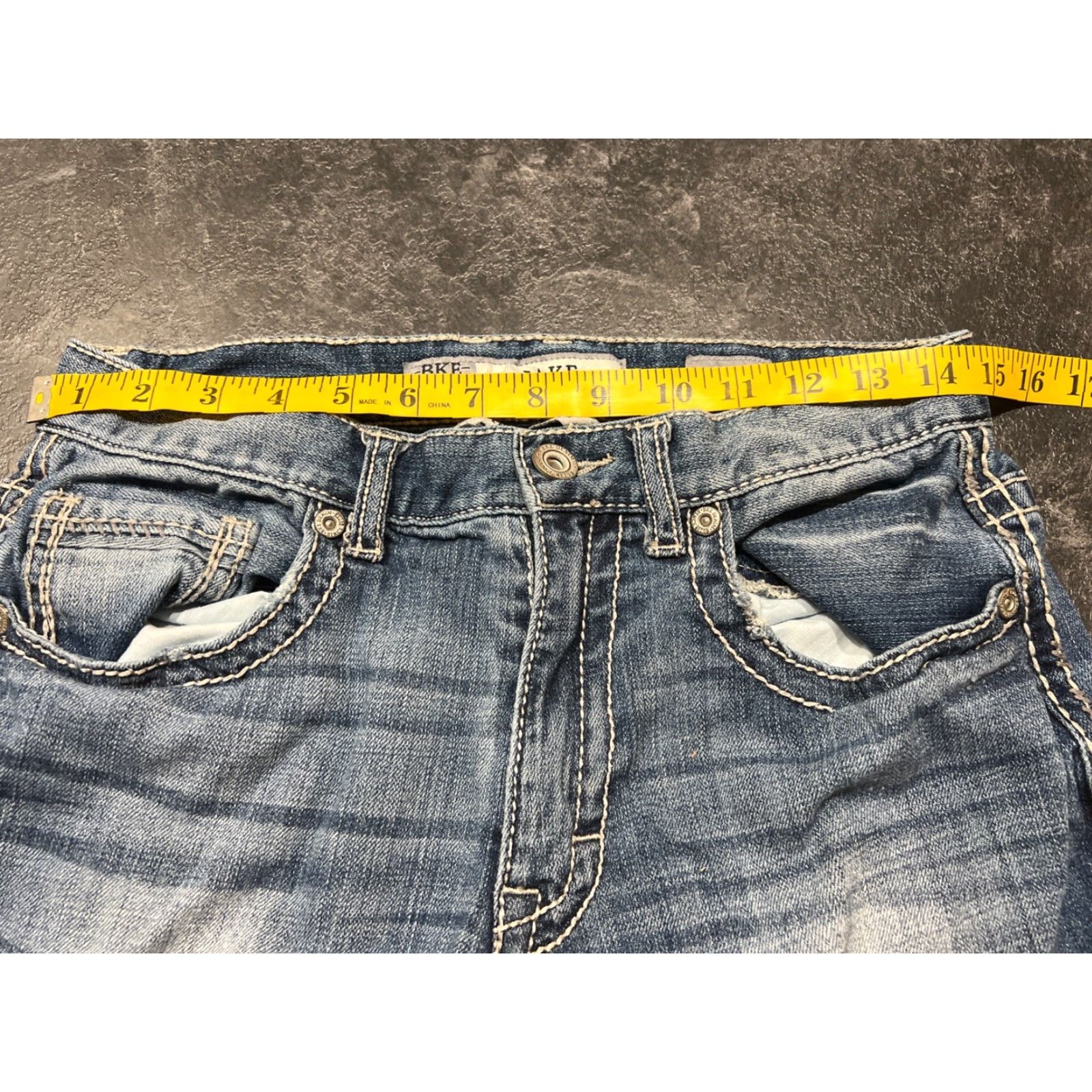 Vintage VINTAGE Buckle Men’s Jeans Men's 30x30 Straight Fit Dark Blue Denim Western Casual Size US 30 / EU 46 - 4 Thumbnail