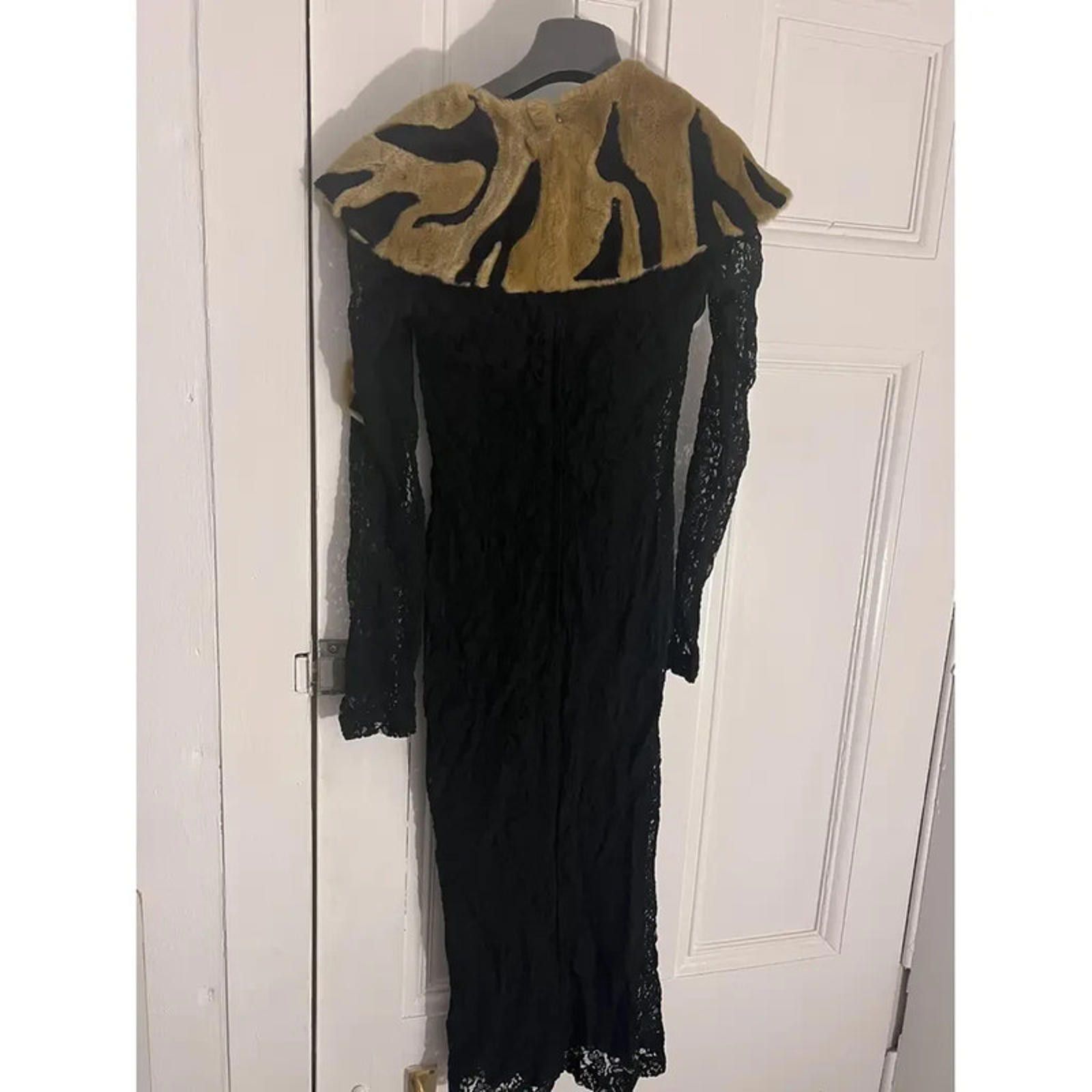 Dolce & Gabbana Dolce & Gabbana Faux Fur Tiger Black Lace Dress 40 uk 8 Size S / US 4 / IT 40 - 4 Thumbnail