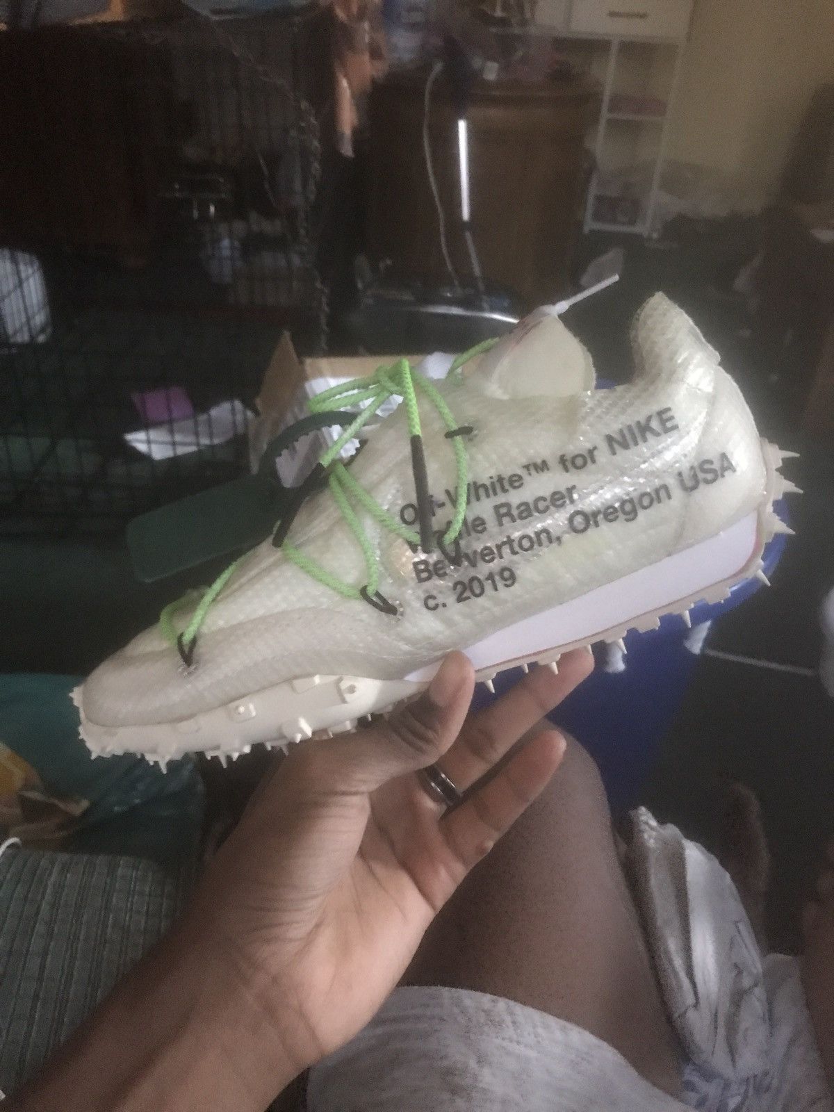 Nike × Off-White Nike x Off White waffle racer electric green Size US 8.5 / EU 41-42 - 8 Thumbnail