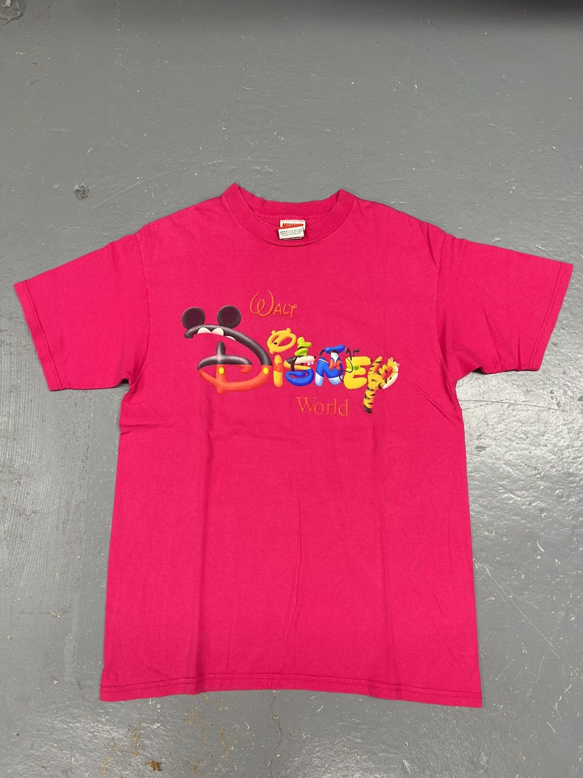 Disney Crazy Vintage 90s Essential Pink Disneyworld Graphic T-Shirt Size US XL / EU 56 / 4 - 1 Thumbnail