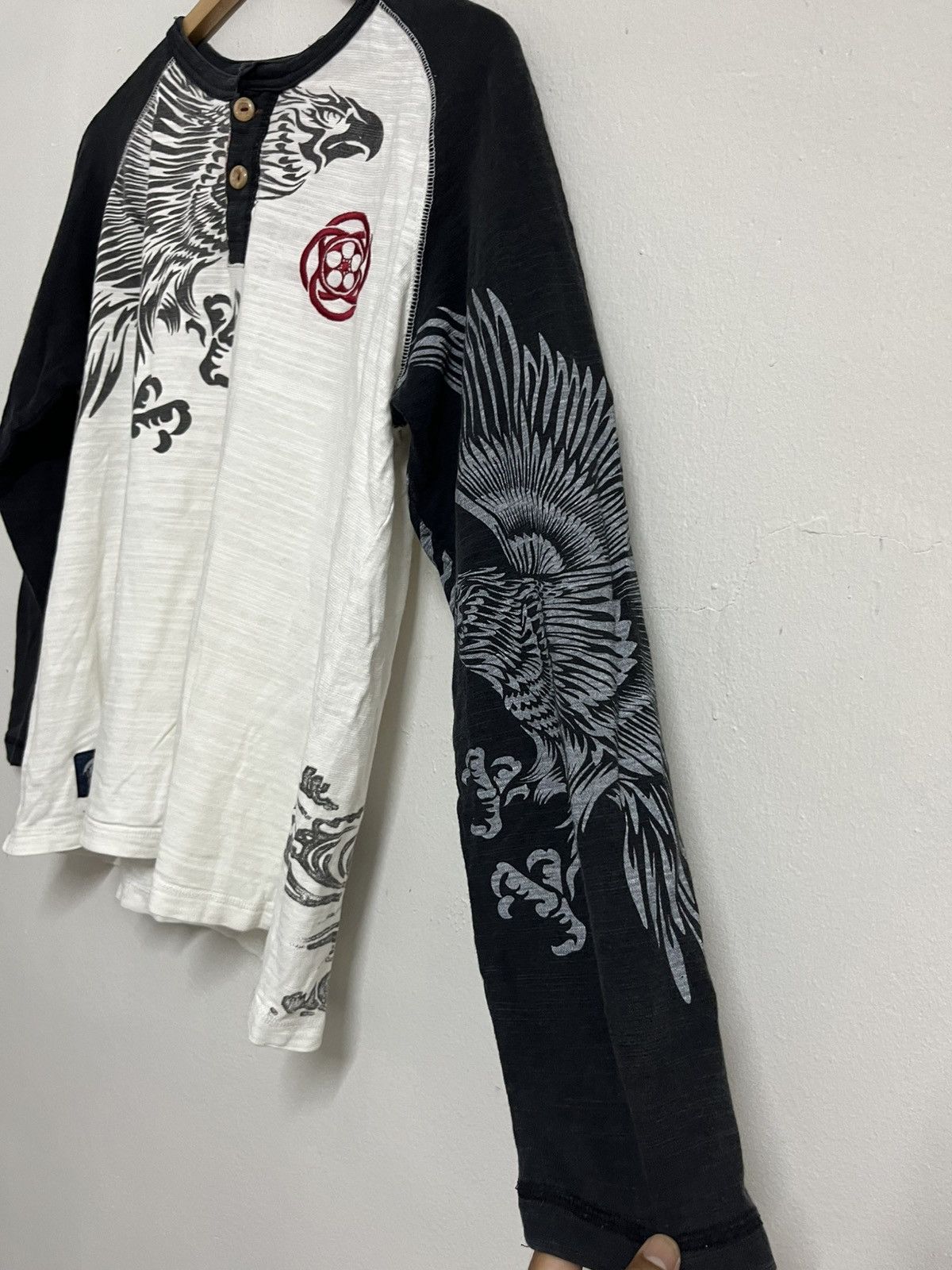 Addaptation Japan 💥VINTAGE ! Y2K Phoenix Dragon Sukajan Tradition Japan Tee Size US L / EU 52-54 / 3 - 3 Thumbnail