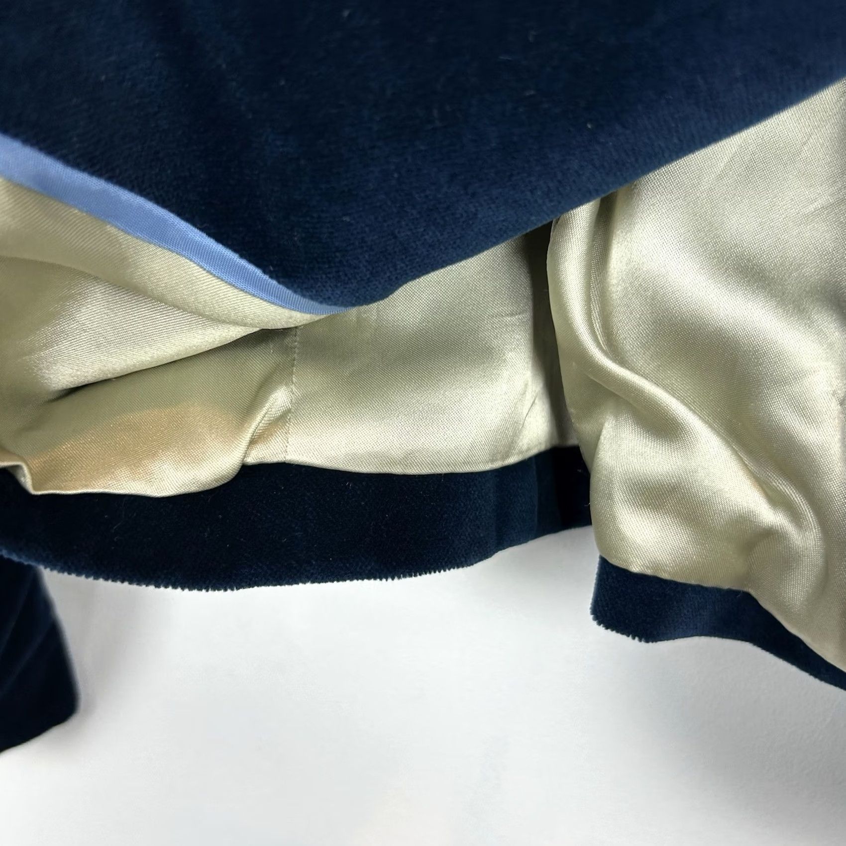 J.Crew J.CREW Blazer Women 0 Velvet Blue Classic Preppy Office Business Casual Party/Cocktail Travel Size XS / US 0-2 / IT 36-38 - 4 Thumbnail