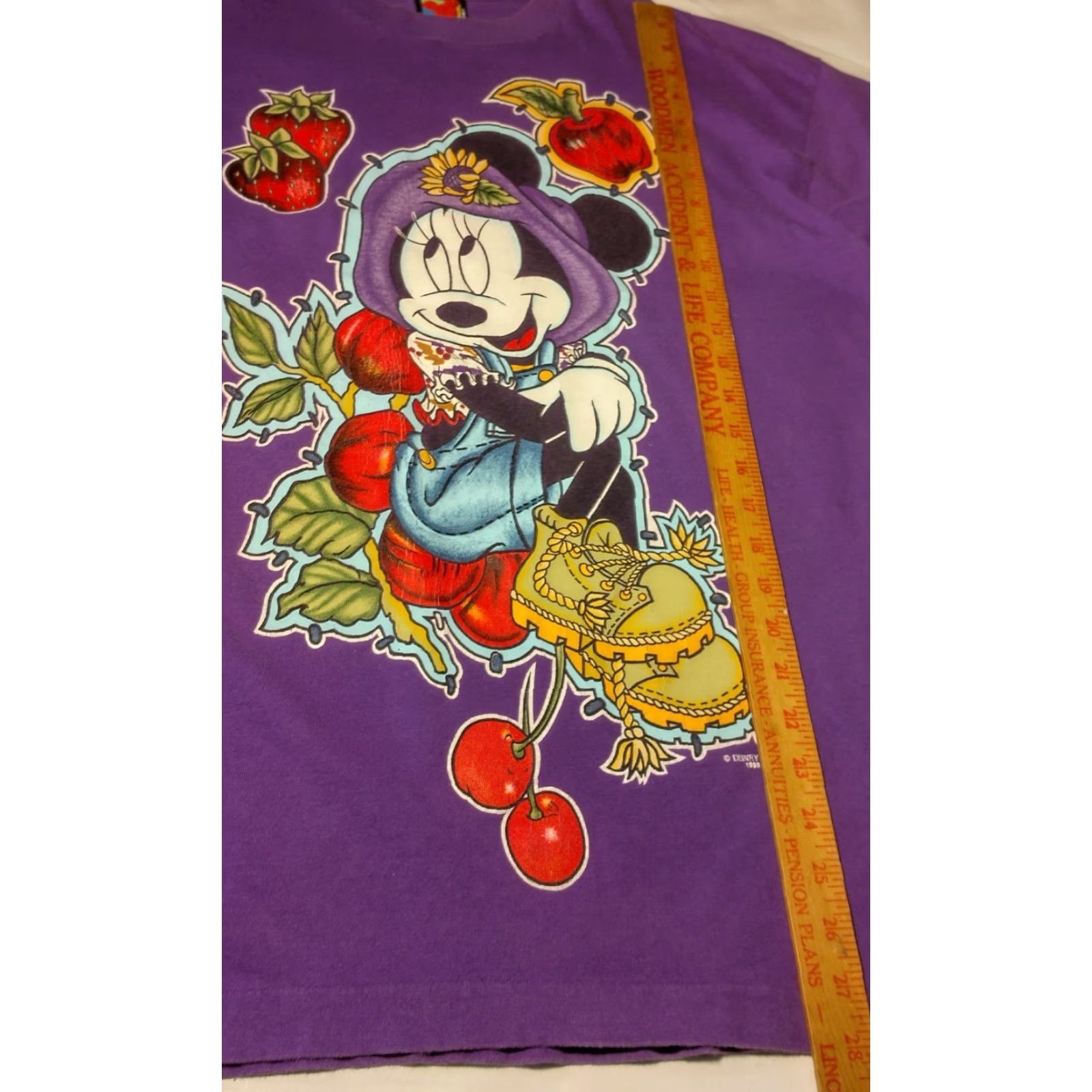 Mickey Unlimited VINTAGE Mickey Unlimited Mickey Unlimited T-Shirt XL Purple Minnie Mouse Gardening Crew Neck Short Sleeve Unisex Adults Cotton Blend Knit Size US XL / EU 56 / 4 - 6 Thumbnail