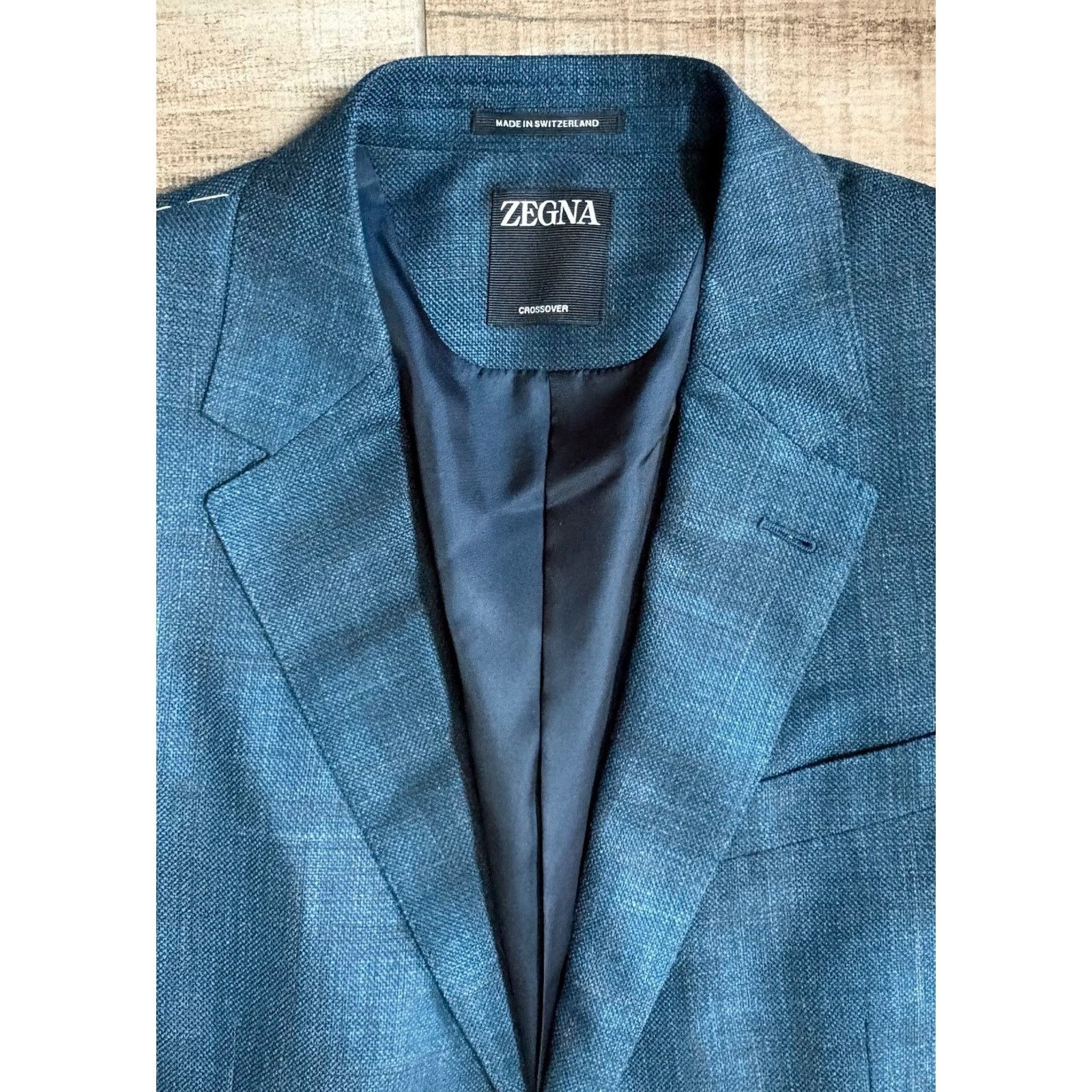 Ermenegildo Zegna $4,295 NWT ZEGNA Wool Blend Sport Coat Blue Teal 44/54 R Size 44R - 4 Thumbnail