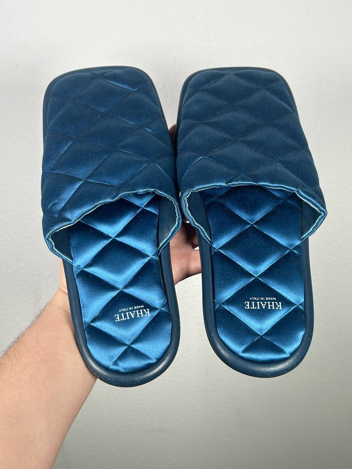 KHAITE Satin Quilted Square Toe Slippers Size US 10 / IT 40 - 4 Thumbnail