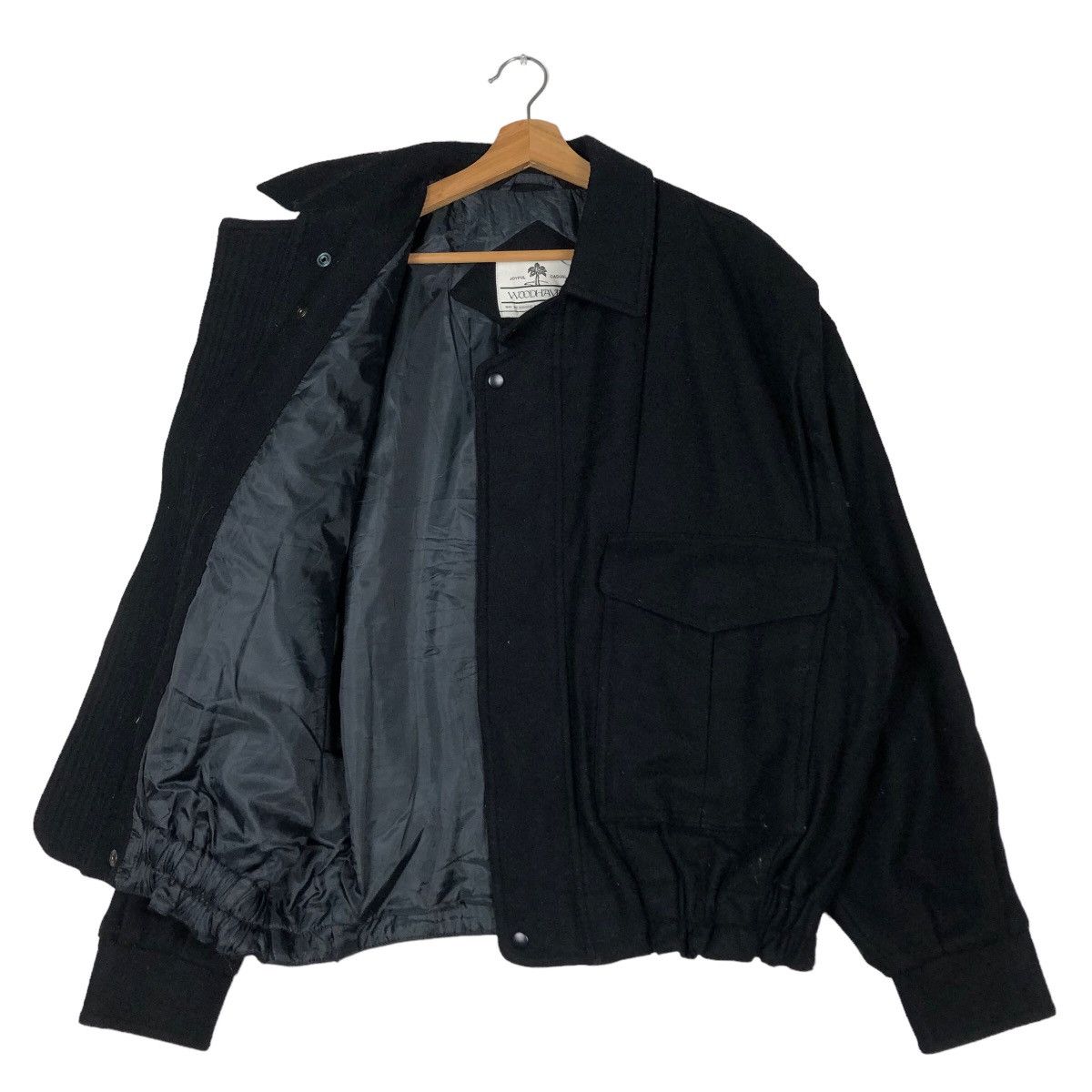 Issey Miyake 🔥Rich Black - Vintage Wool Biker Jacket Wood Heaven Japan Size US L / EU 52-54 / 3 - 11 Thumbnail
