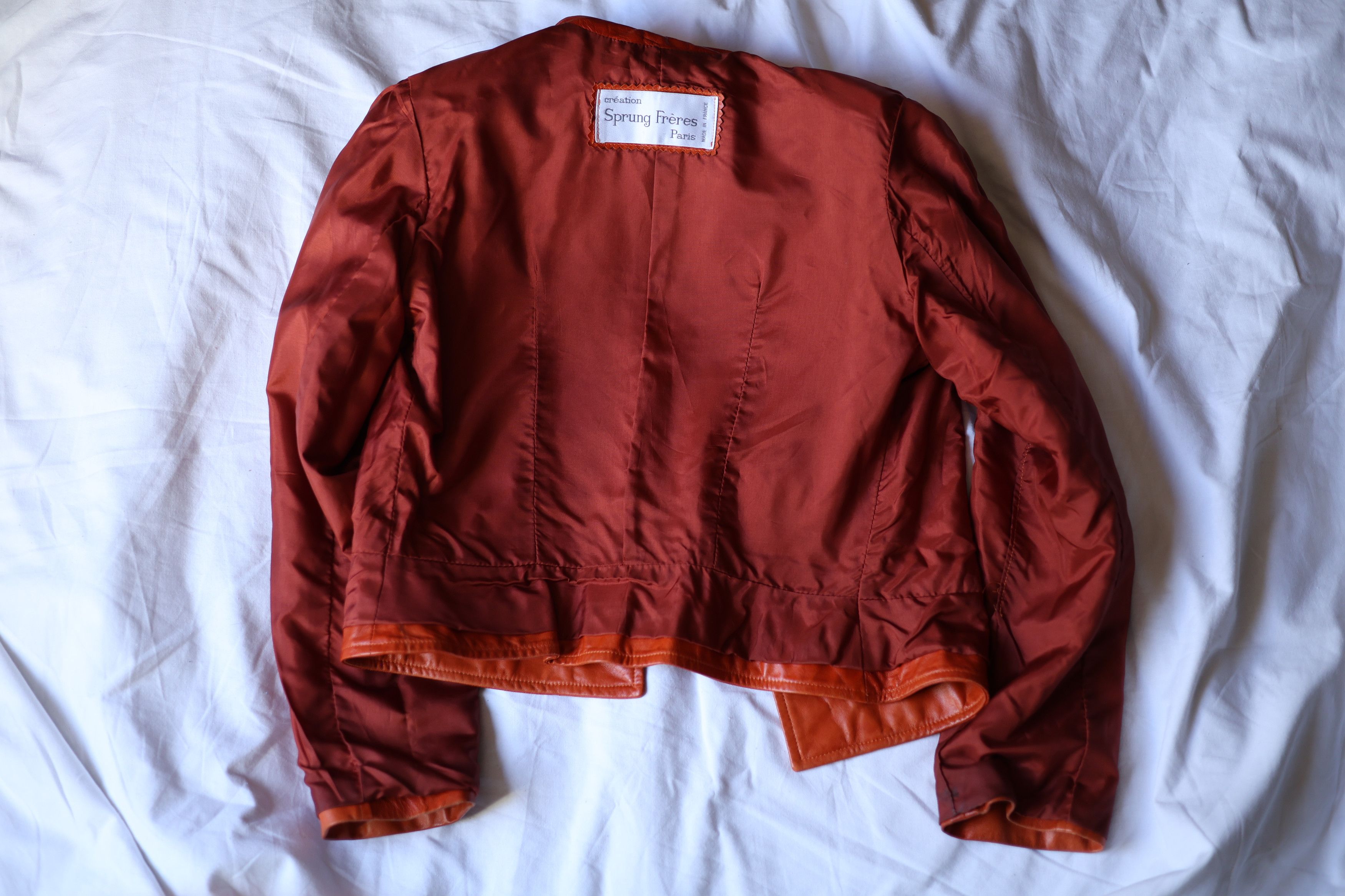 Other × Vintage Sprung Freres (Frères) vintage rust brown leather jacket Size S / US 4 / IT 40 - 7 Thumbnail