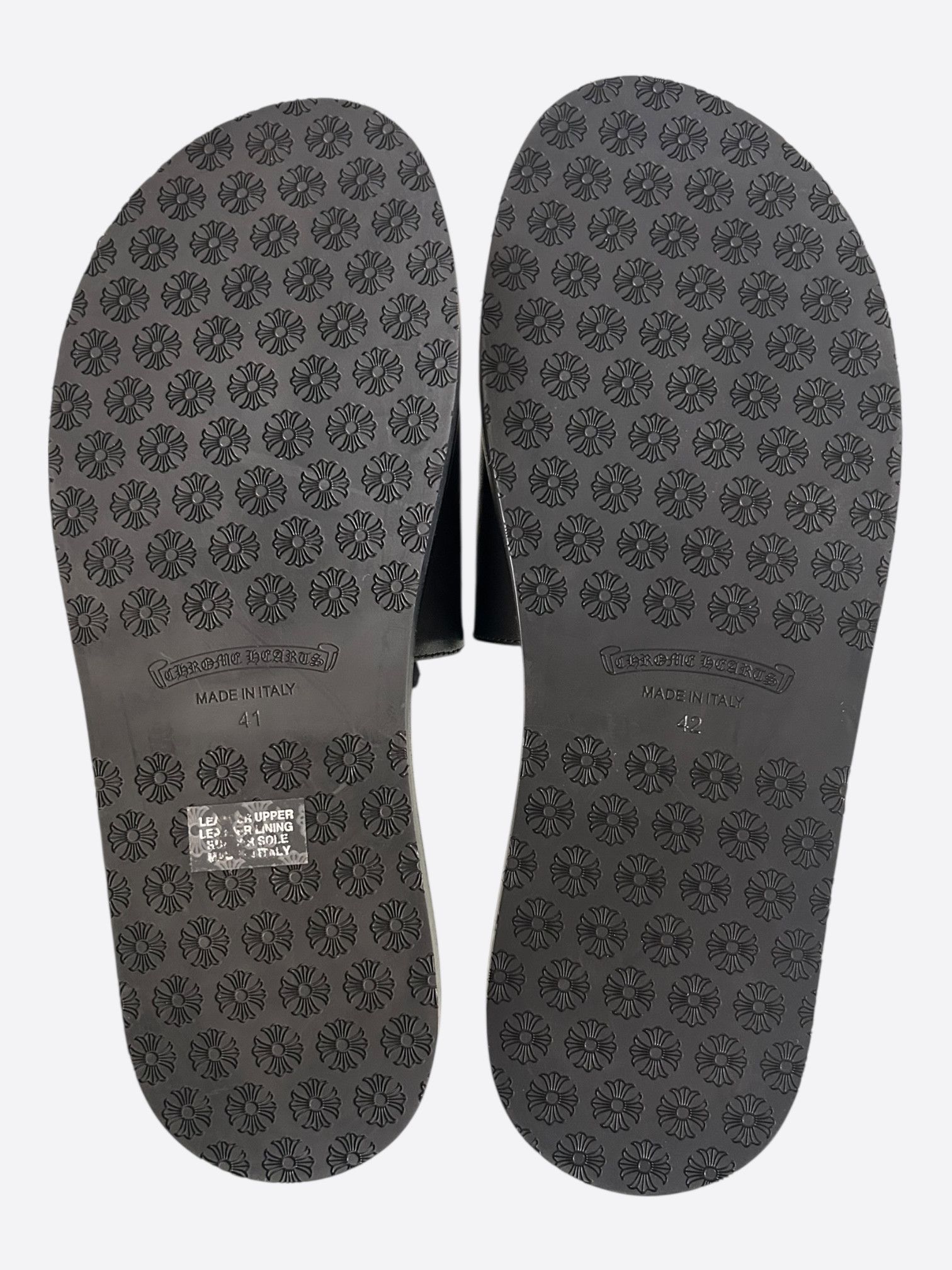 Chrome Hearts Chrome Hearts Black Cross Patch Slides Size US 8 / EU 41 - 7 Thumbnail