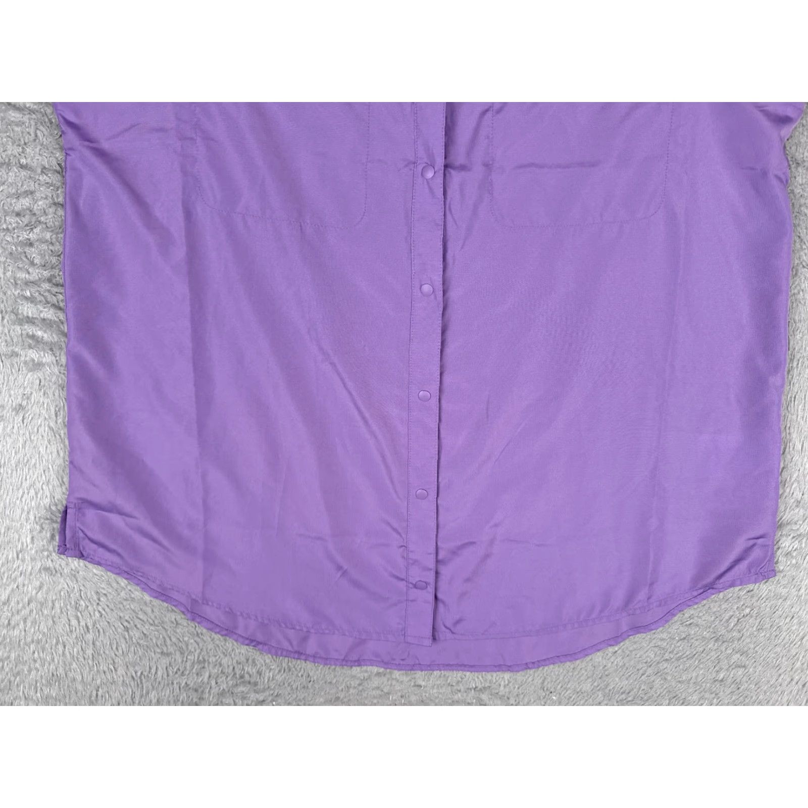 Habitat Habit Shirt Women Button-Up Sleeveless Purple Extra Large Vented Angler Fish Casual Workwear Summer Spring Breathing Pockets Size S / US 4 / IT 40 - 5 Thumbnail
