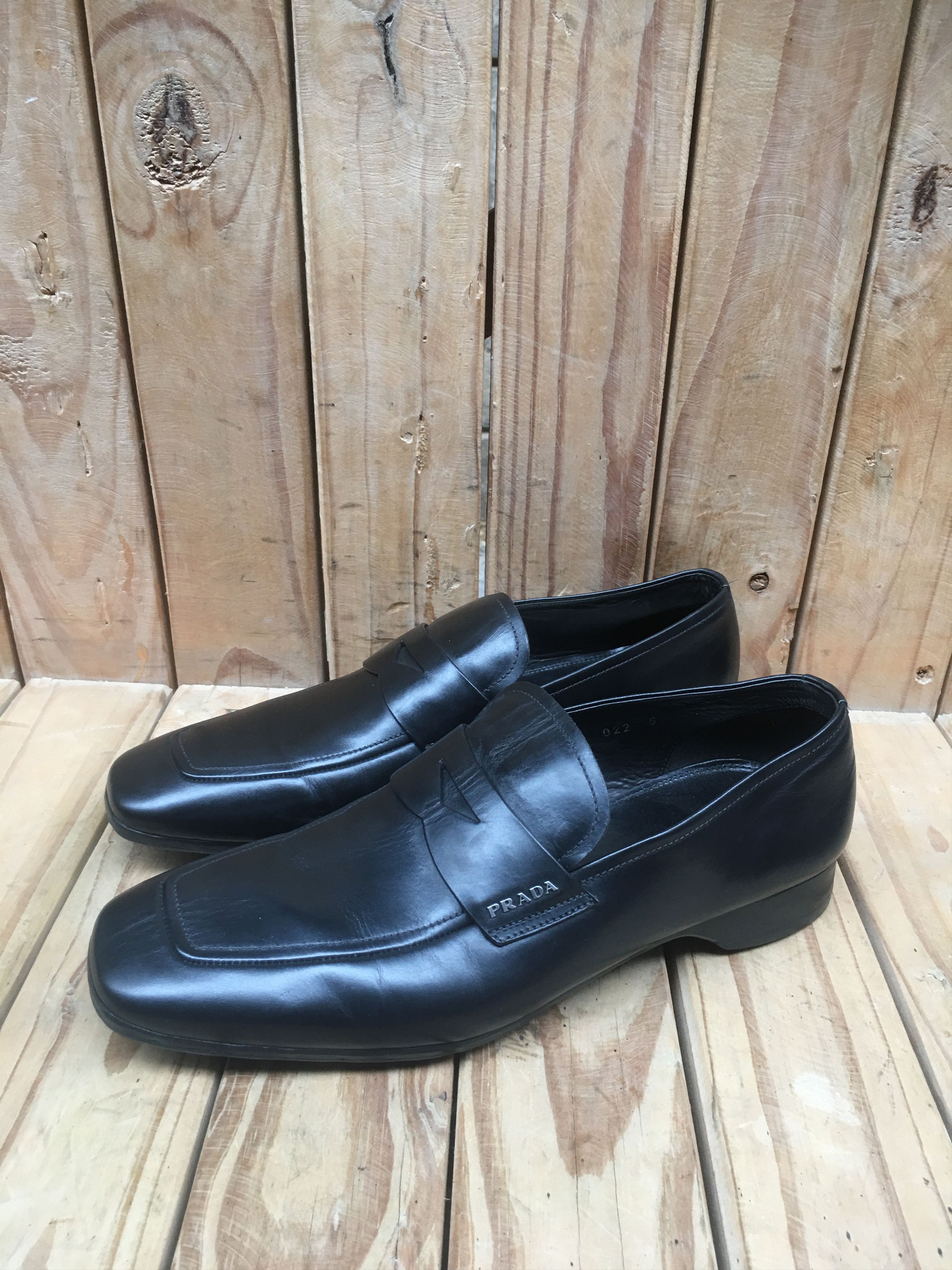 Prada Prada Men’s Penny black Leather Loafers Size Uk 5 USA 6 Size US 6 / EU 39 - 14 Thumbnail