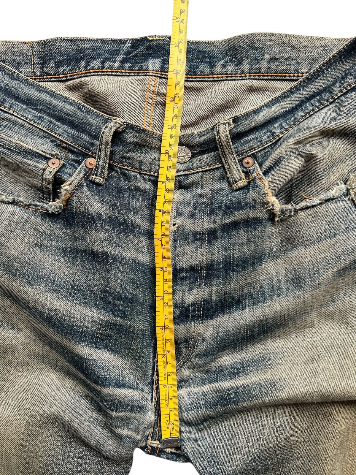 45rpm Vintage 45RPM Distressed Selvedge Mudwash Denim Jeans 32x29 Size US 32 / EU 48 - 16 Thumbnail