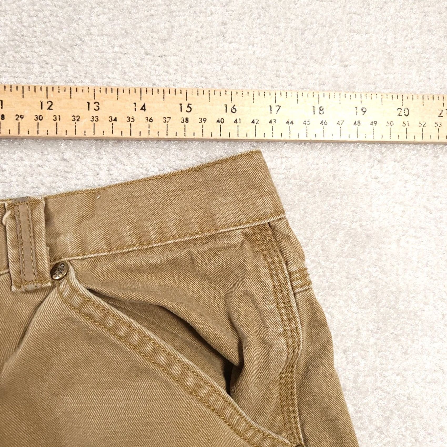 Vintage Legendary Whitetails Jeans Mens 34x30 Carpenter Denim Brown 5-Pocket Regular Straight Belt Loops Logo Embroidered Rise Mid Vintage Size US 34 / EU 50 - 5 Thumbnail