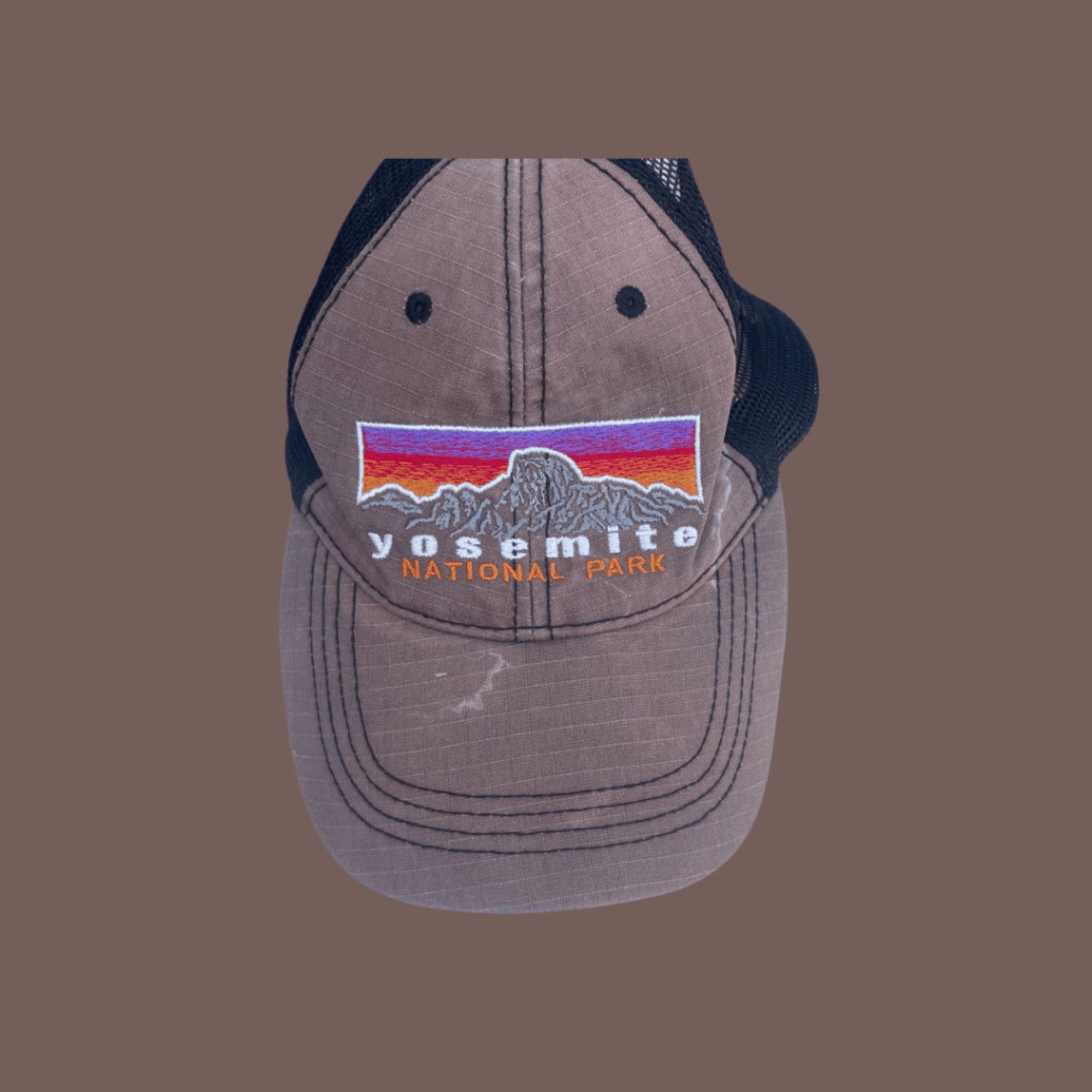 Vintage VTG Trucker Hat | Yosemite Sunset Brown | Gorpcore Size ONE SIZE - 1 Thumbnail