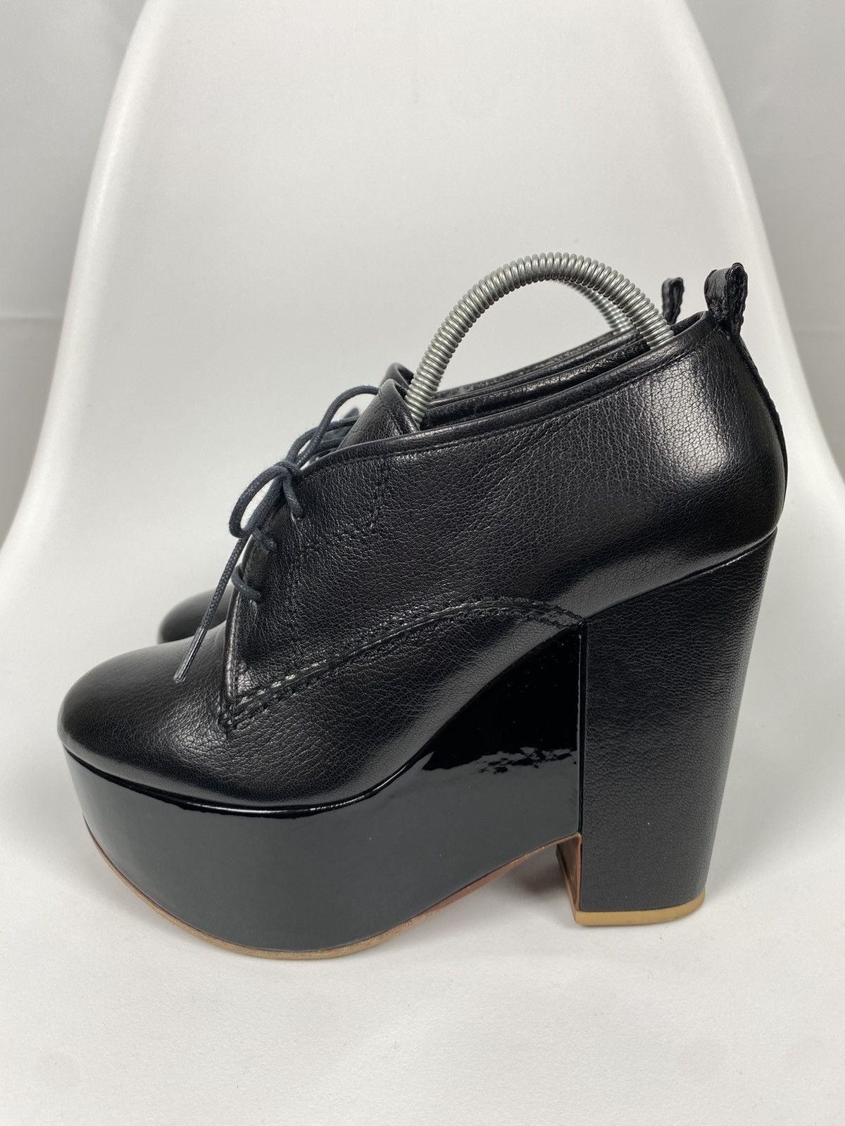 Moreschi Moreschi Leather Heel Boots Platform Fur Trim size 37 Size US 7 / IT 37 - 3 Thumbnail