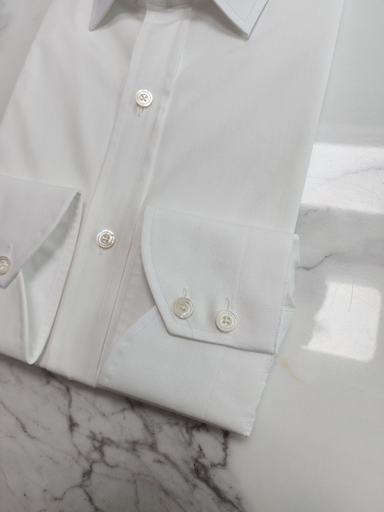 Tom Ford o1sm1stk0824 Slim Fit White Dress Shirt in White Size US M / EU 48-50 / 2 - 3 Thumbnail