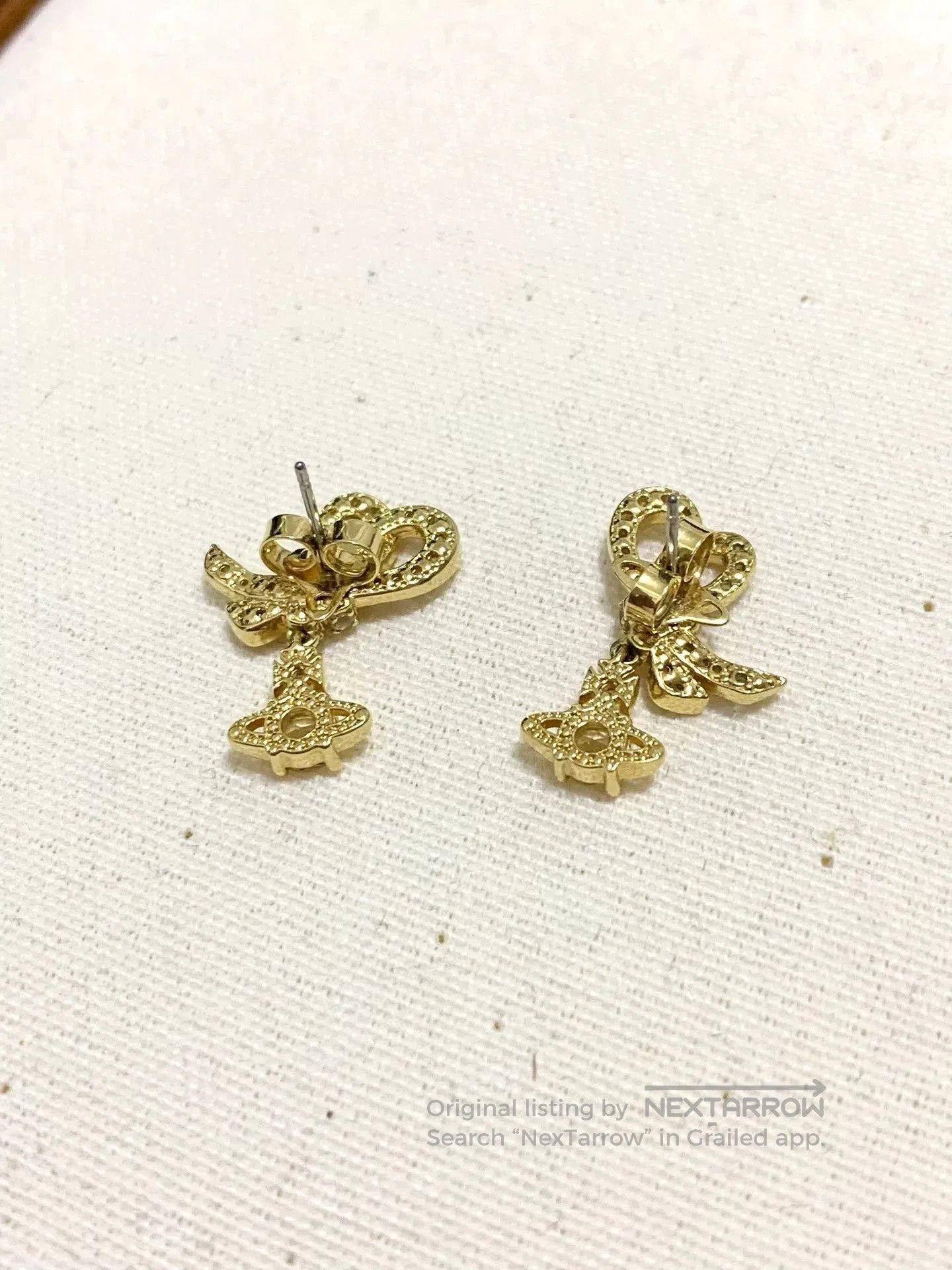 Vivienne Westwood Vivienne Westwood Bow Saturn Earrings. Size ONE SIZE - 3 Thumbnail