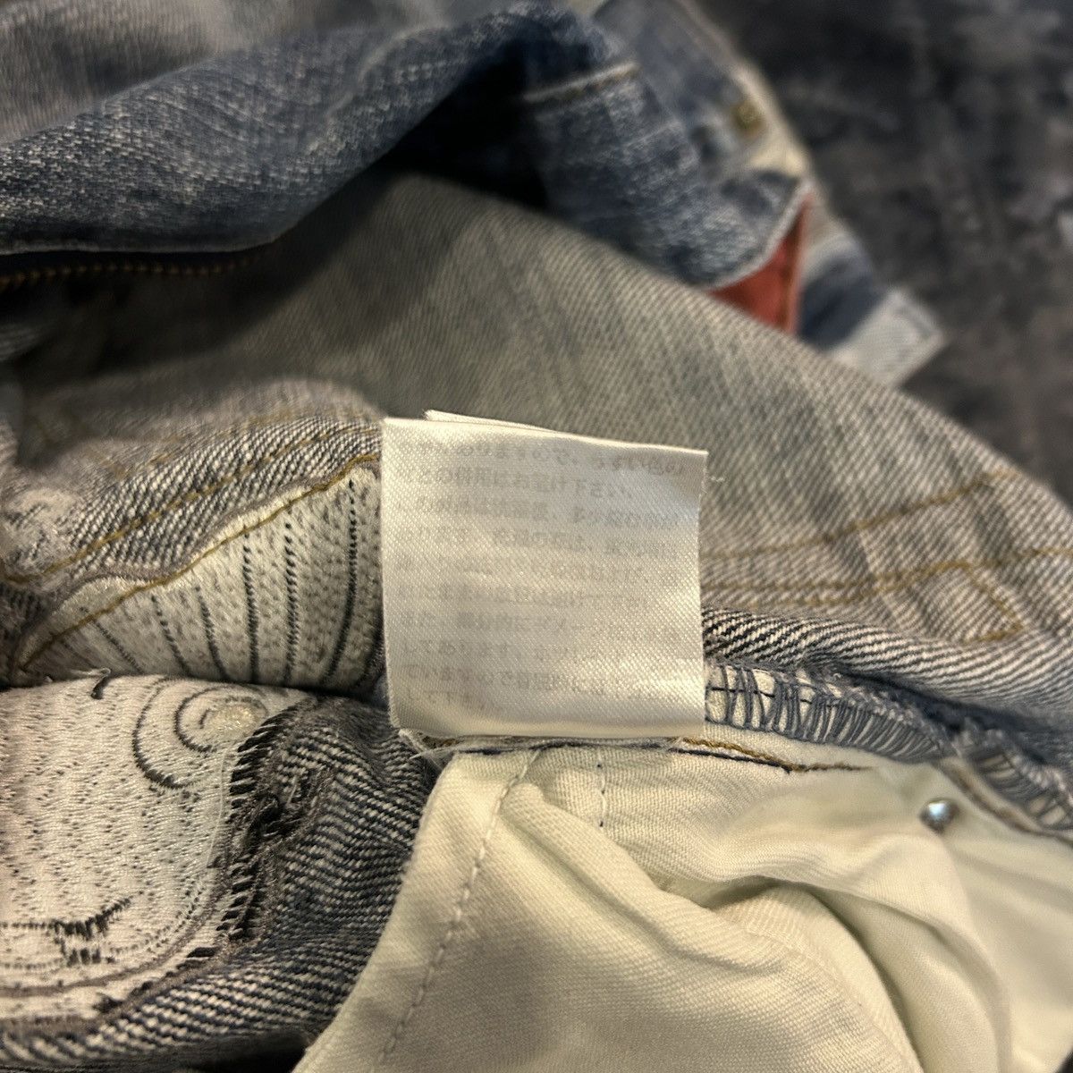 Karakuri Tamashii Karakuri Koi Layered Pocket Denim Size US 35 - 18 Thumbnail