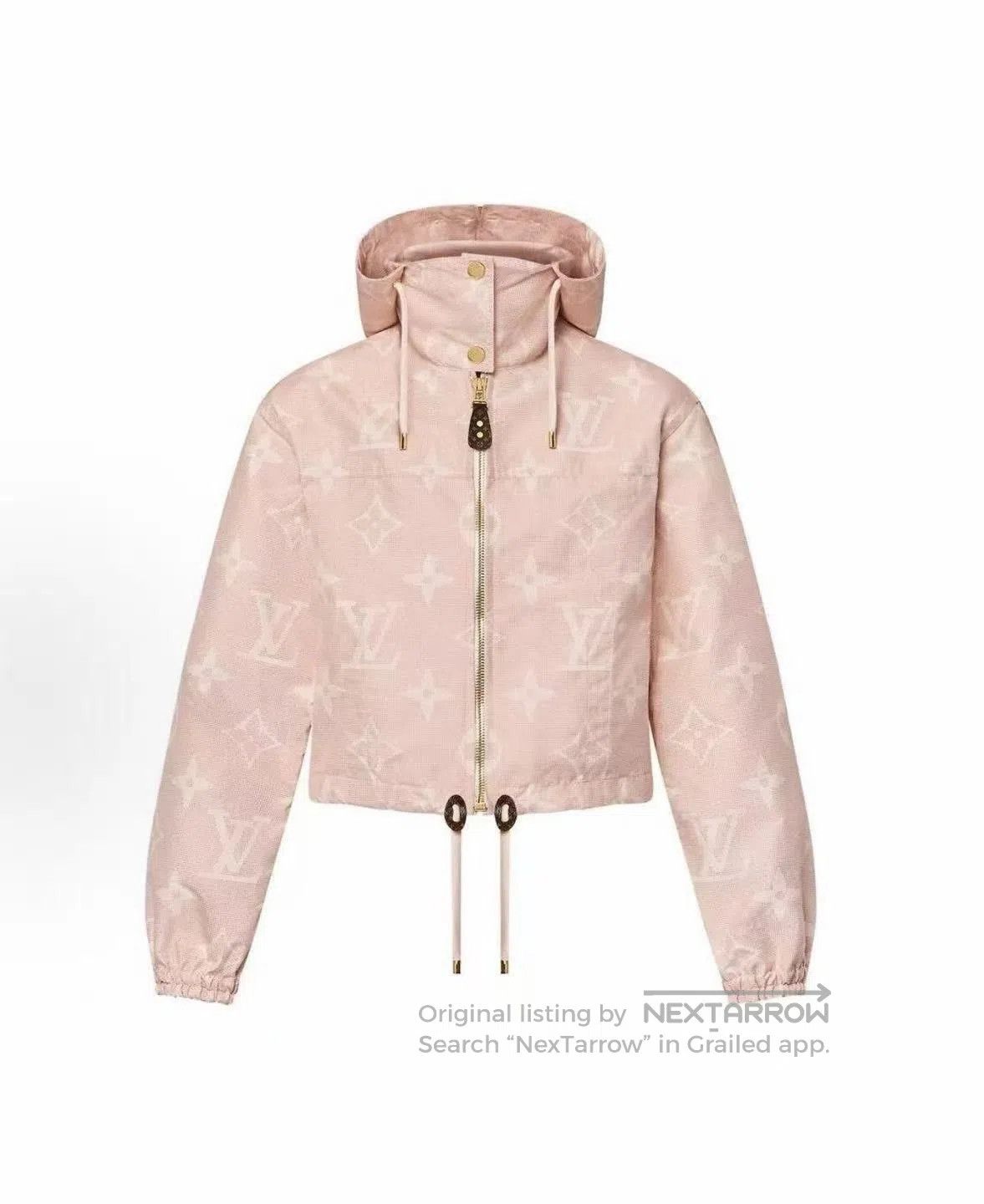 Louis Vuitton LV Full Logo Cropped Hooded Jacket. Size S / US 4 / IT 40 - 1 Thumbnail
