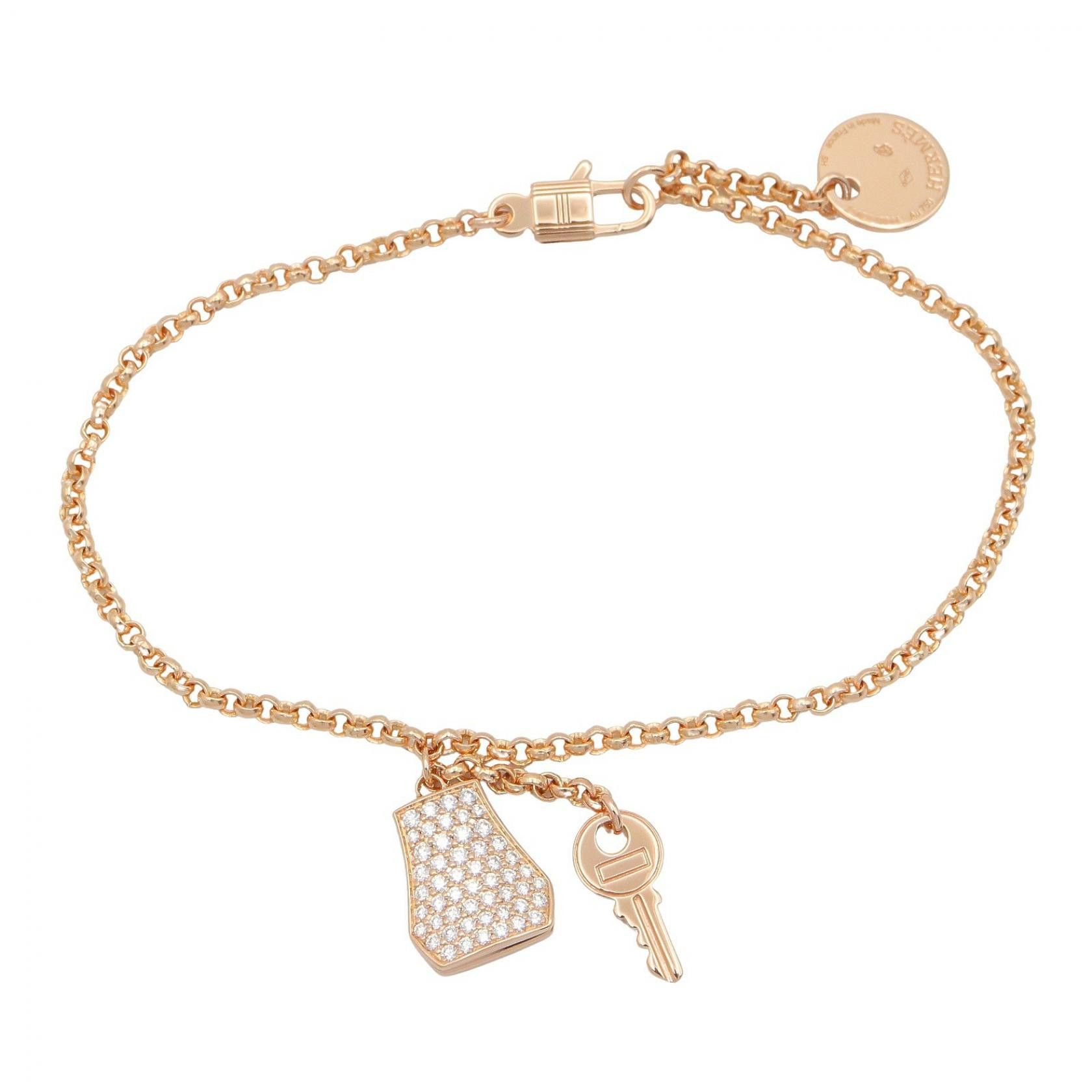 Hermes Hermes Hermes Kelly Clochette Small Bracelet PM Au750 Diamond Bracelet Precious Metal Bracelet DUTY FREE for USA Size ONE SIZE - 1 Thumbnail