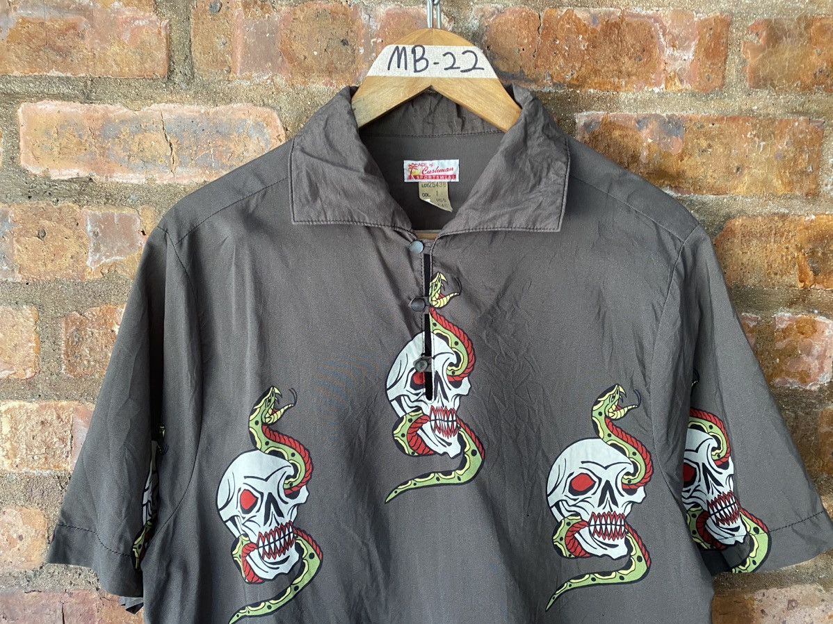 Sun Surf Vtg Cushman Japan Skull and snake pullover shirt Size US M / EU 48-50 / 2 - 3 Thumbnail