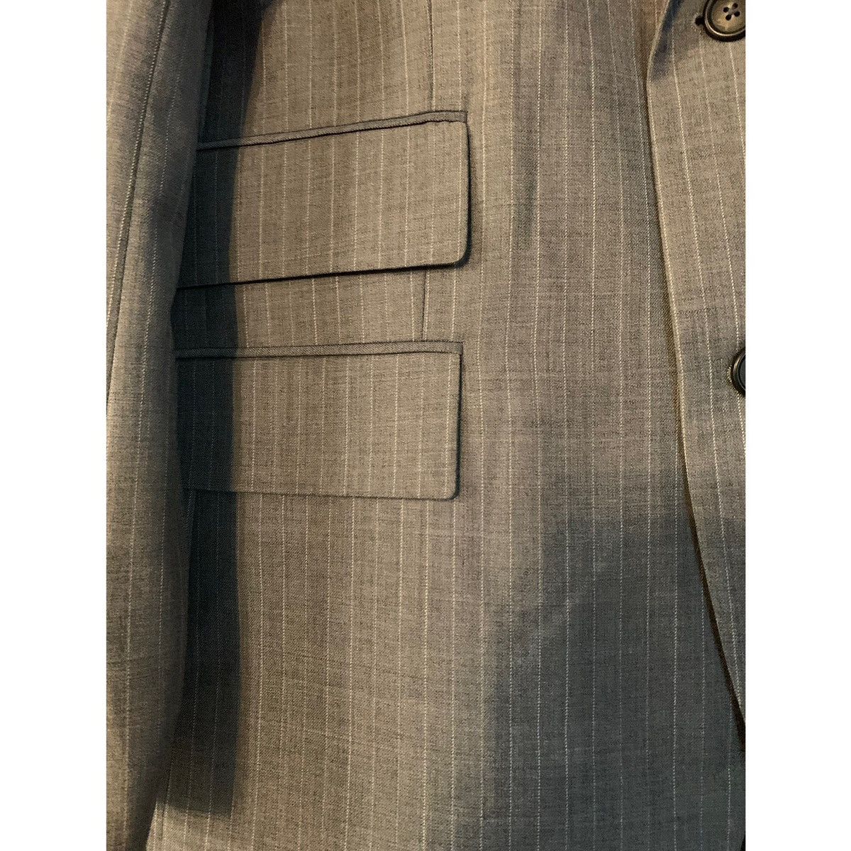 Helmut Lang HELMUT LANG OVERSIZED GRAY PINSTRIPES BLAZER Size 44L - 13 Thumbnail