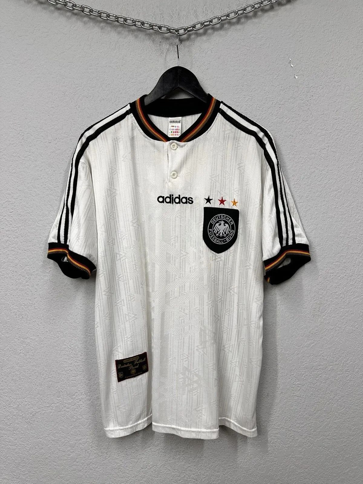 Adidas Wow😻Adidas Vintage Jersey Germany 90s Soccer Home T-Shirt Size US XL / EU 56 / 4 - 1 Thumbnail