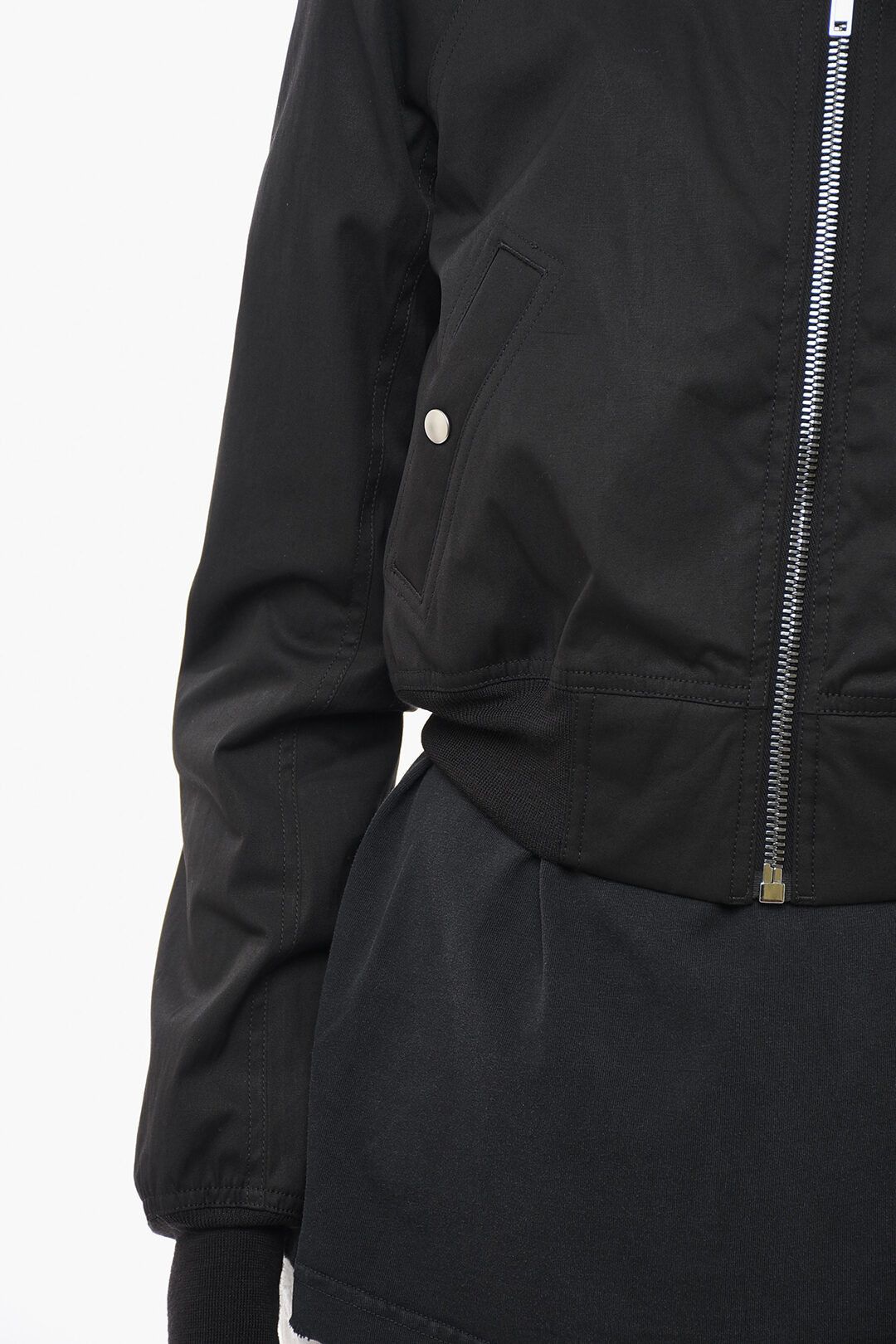 Rick Owens og1mm0724 Cropped Fit Reversible Bomber Jacket in Black Size M / US 6-8 / IT 42-44 - 3 Thumbnail