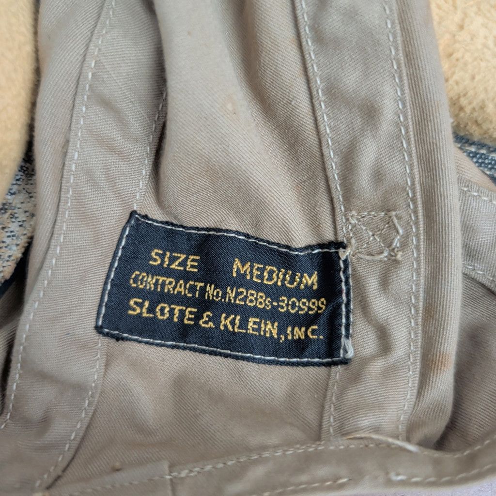 Vintage WW2 US Military Slote & Klein Summer Flight Hat/Helmet Size ONE SIZE - 2 Thumbnail
