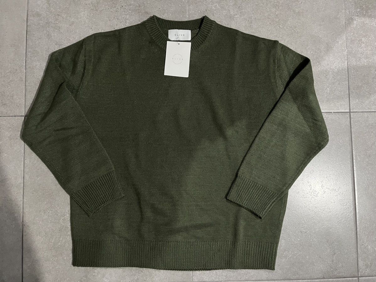 Olive Olive Clothing Crew-Neck Knit Jumper - Khaki (One Size) Size US L / EU 52-54 / 3 - 1 Thumbnail