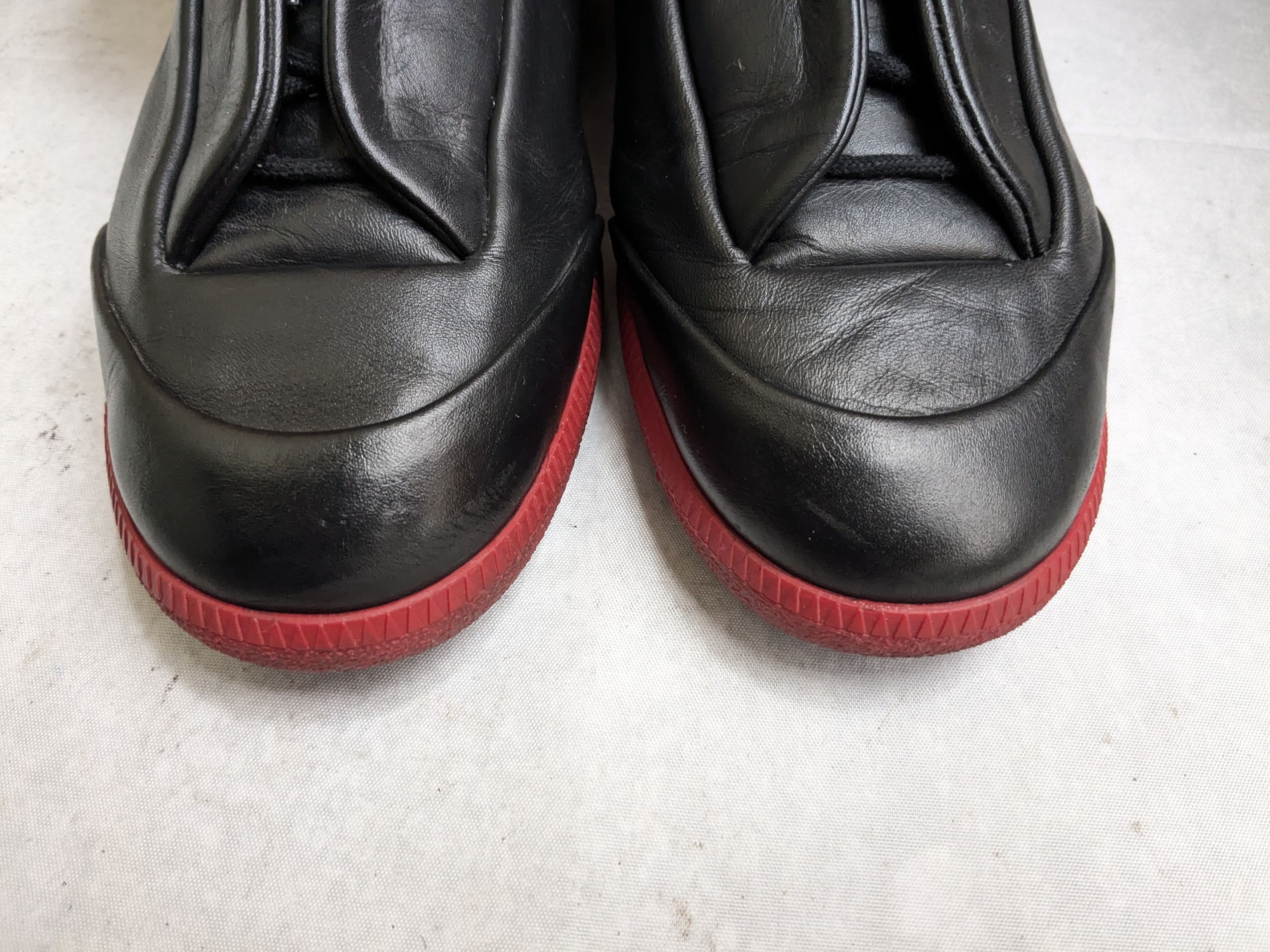 Maison Margiela Maison Margiela Future Black Red 11 44 Leather High Tops Size US 11 / EU 44 - 3 Thumbnail