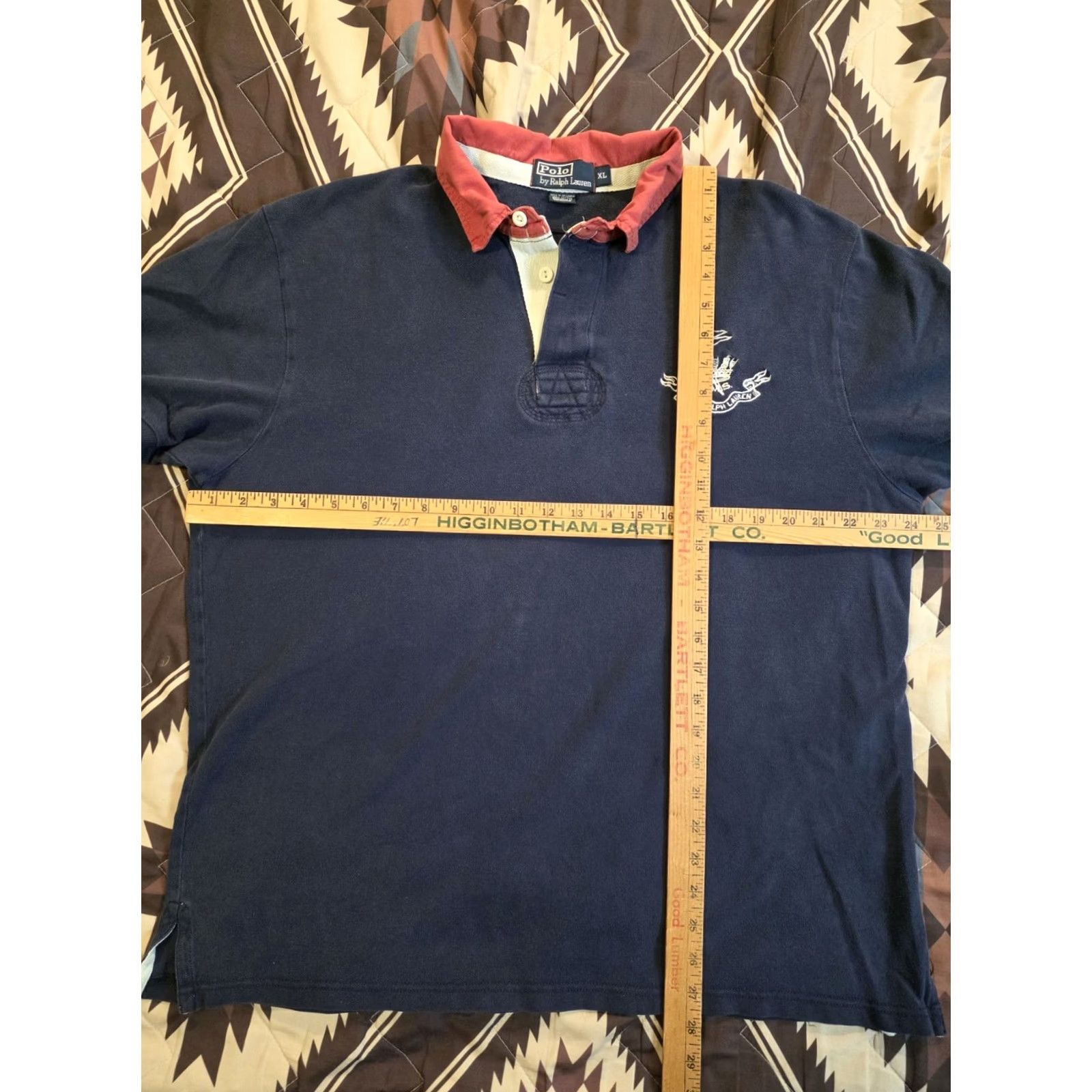 Polo Ralph Lauren VINTAGE Polo Ralph Lauren HMS Crest Rugby Polo Navy XL Men Short Sleeve Pullover Knit 100% Cotton Nautical 90s Preppy Casual Classic Mens Size US XL / EU 56 / 4 - 8 Thumbnail