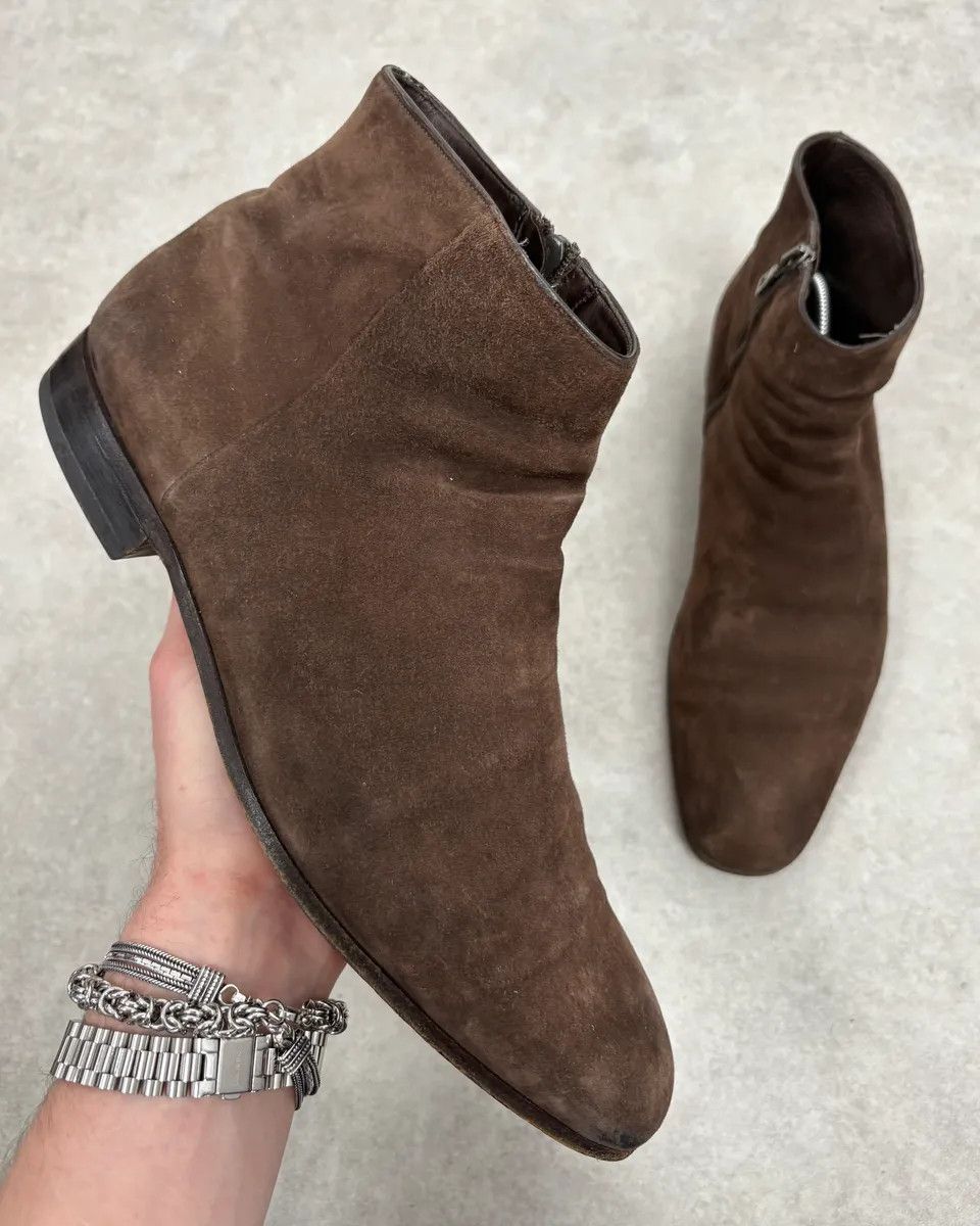 Prada Prada Brown Suede Leather Minimalist Boots Size US 8 / EU 41 - 1 Thumbnail