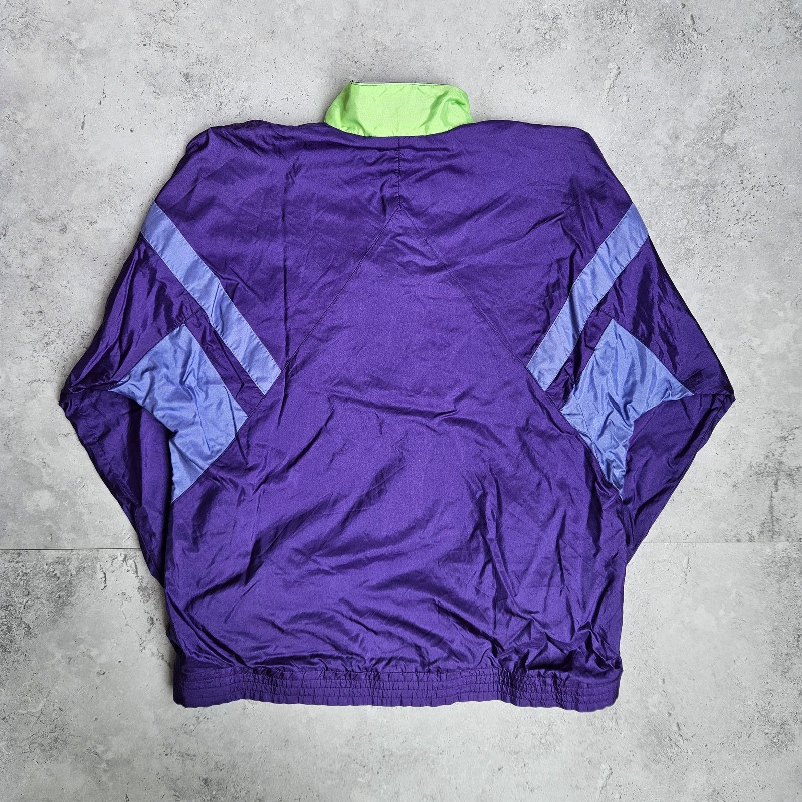 Adidas Vintage Adidas Windbreaker Purple and Green Size US L / EU 52-54 / 3 - 2 Thumbnail