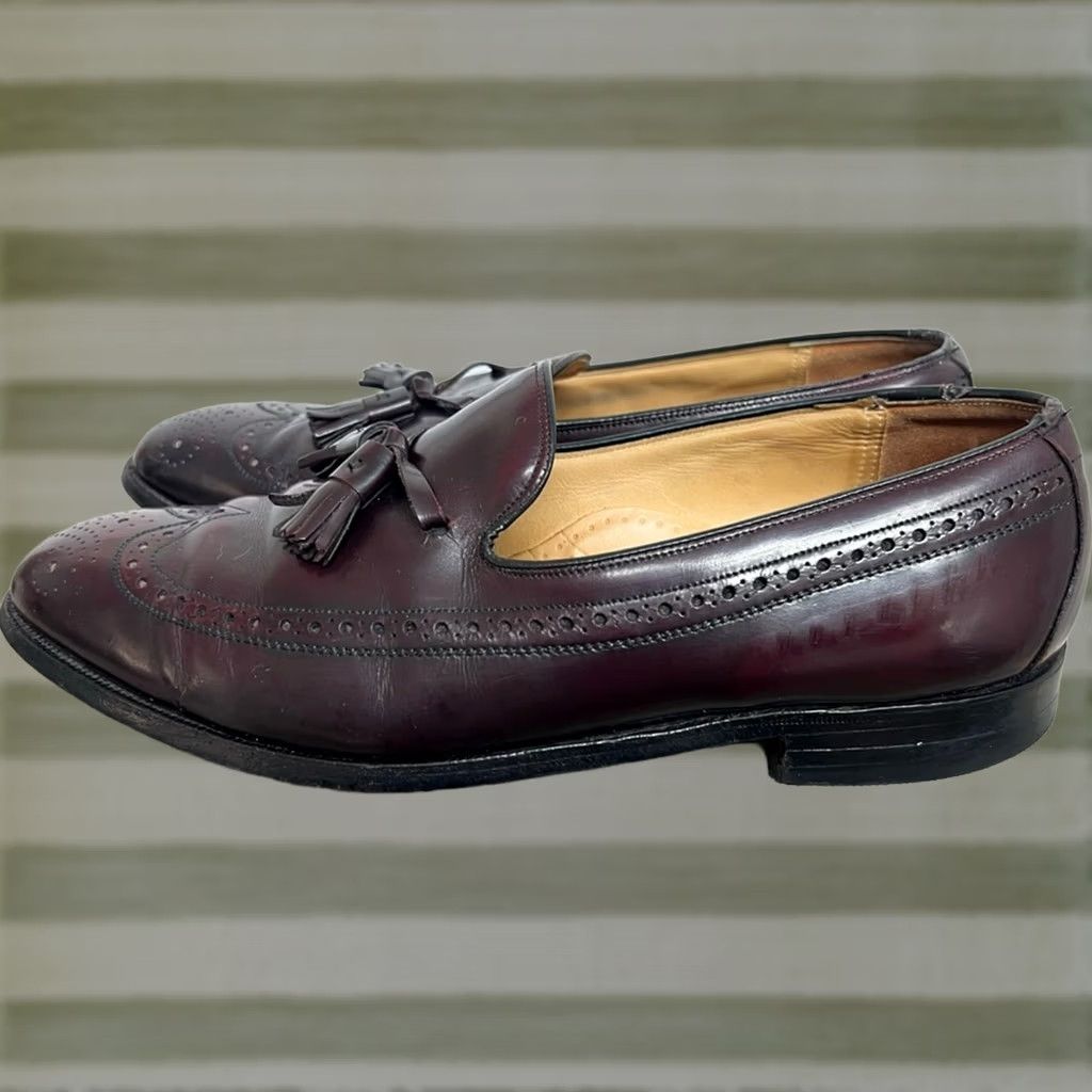 Johnston & Murphy Johnston & Murphy Aristocraft Men’s Tassel Loafers – Size 11 Burgundy Leather Loafer Mens Shoes Brown Leather Size US 11 / EU 44 - 1 Thumbnail