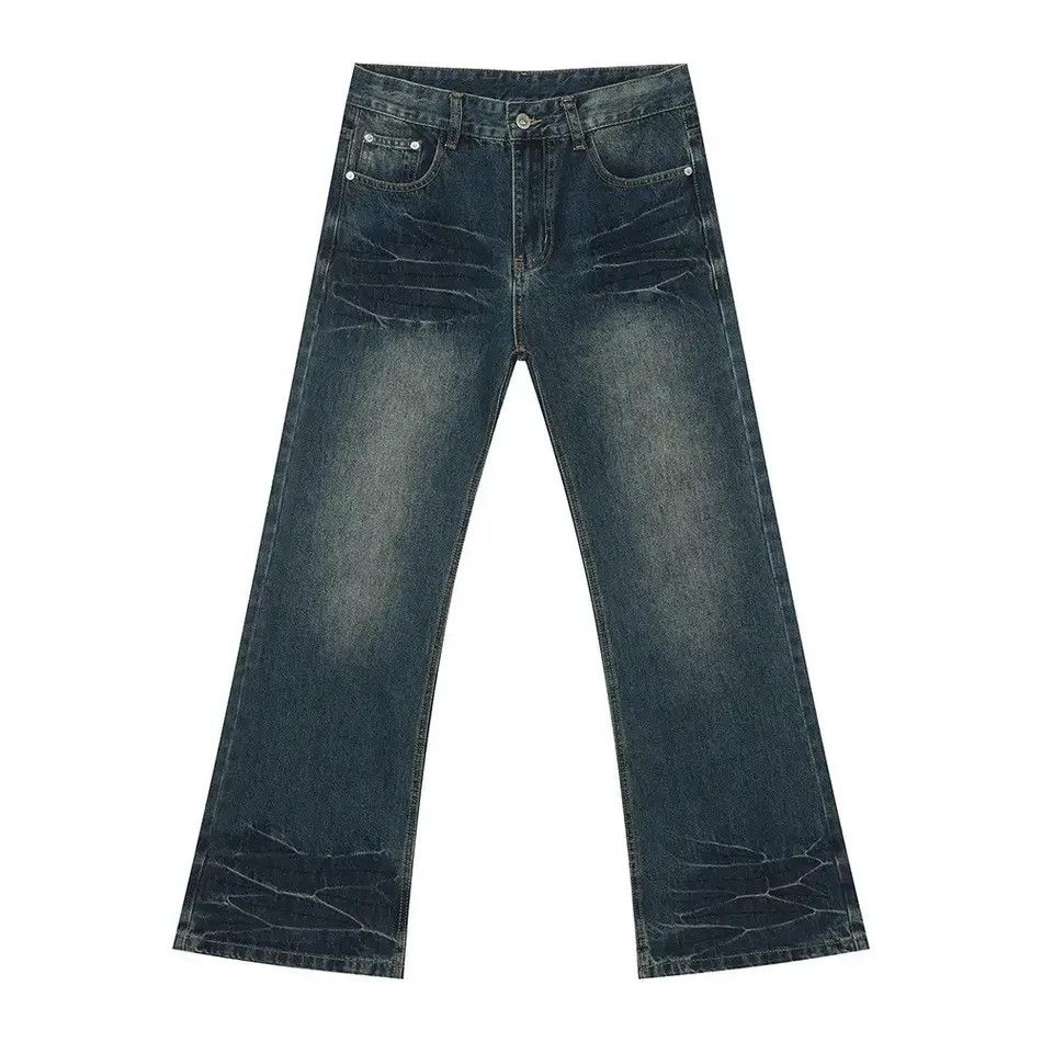 Japanese Brand Retro loose casual micro flared jeans Size US 32 / EU 48 - 6 Thumbnail